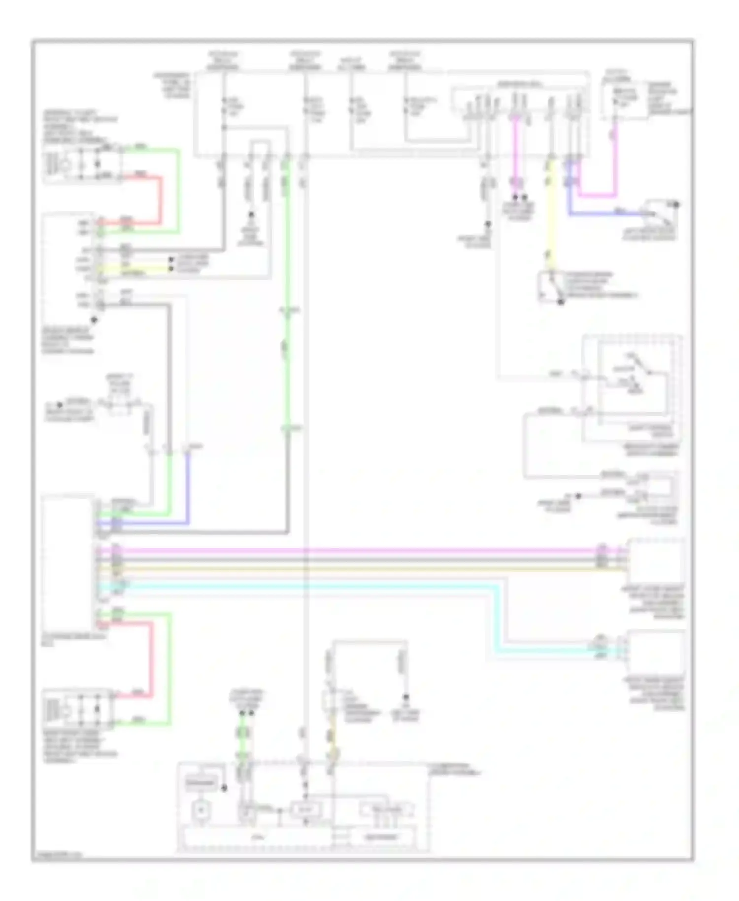 ES Lexus XV60 (2012-2015): Seat belt warning circuit
