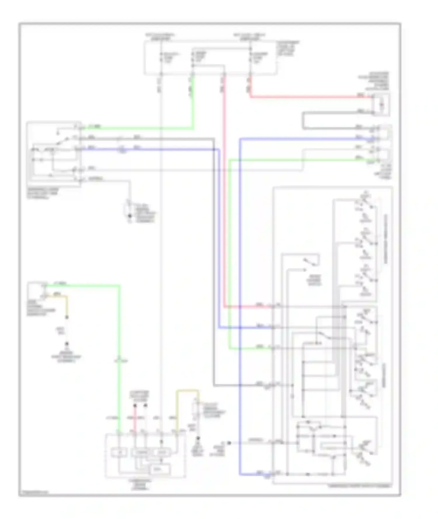 ES Lexus XV60 (2012-2015): Wiper/washer circuit, without auto wiper system