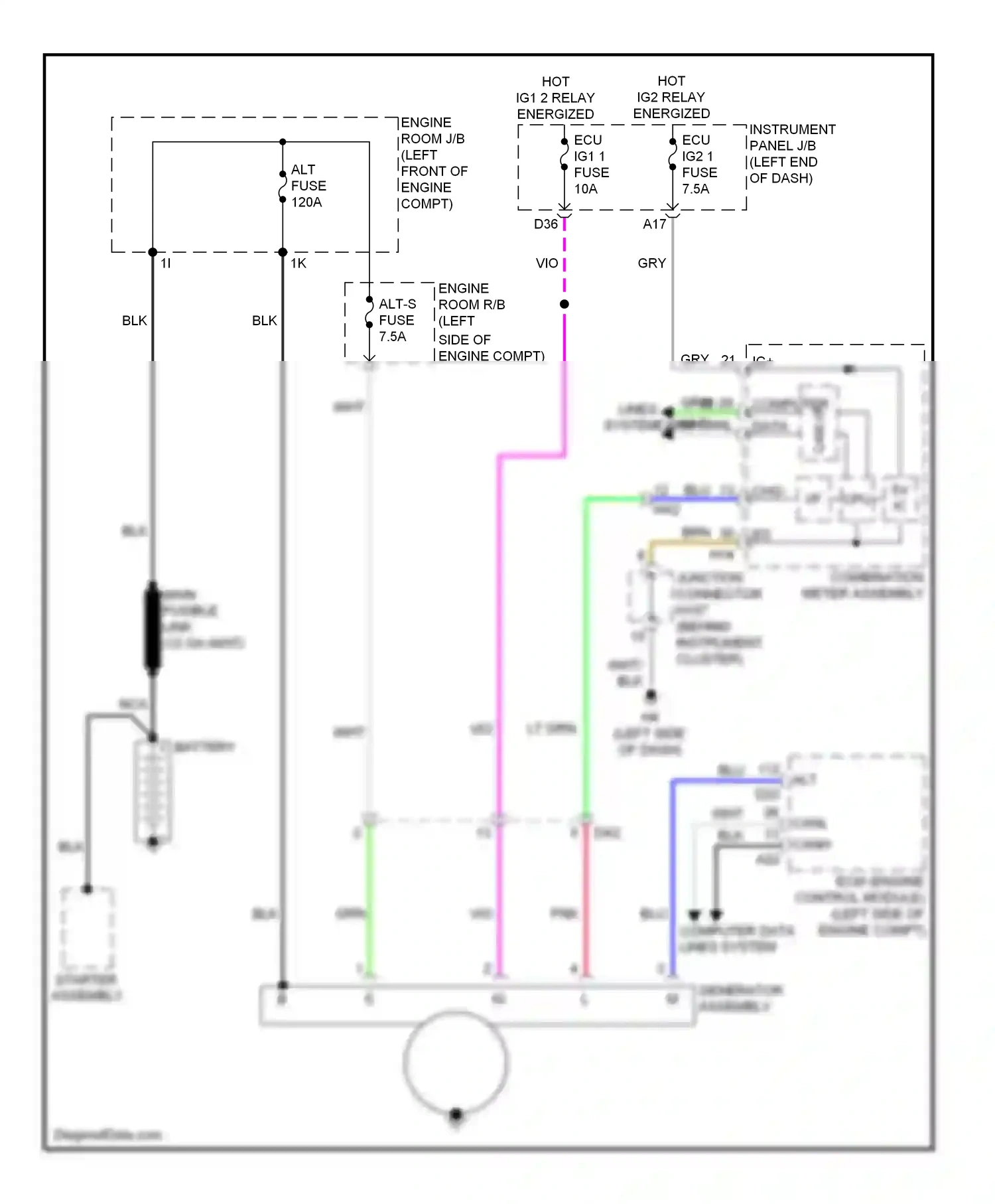 Wiring diagram 28 29 canh canl computer data lines system for Lexus ES XV60 (2012-2015) (1 of 1)