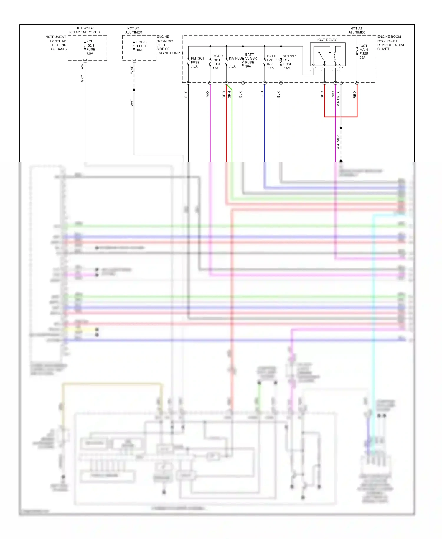 Wiring diagram air conditioning system for Lexus ES XV60 (2012-2015) (7 of 9)