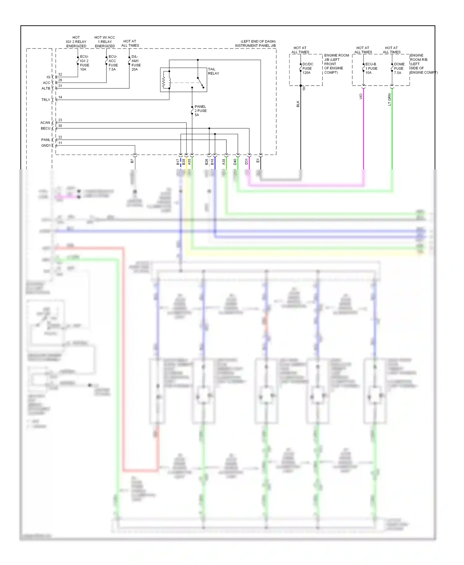 Wiring diagram blk for Lexus ES XV60 (2012-2015) (64 of 144)