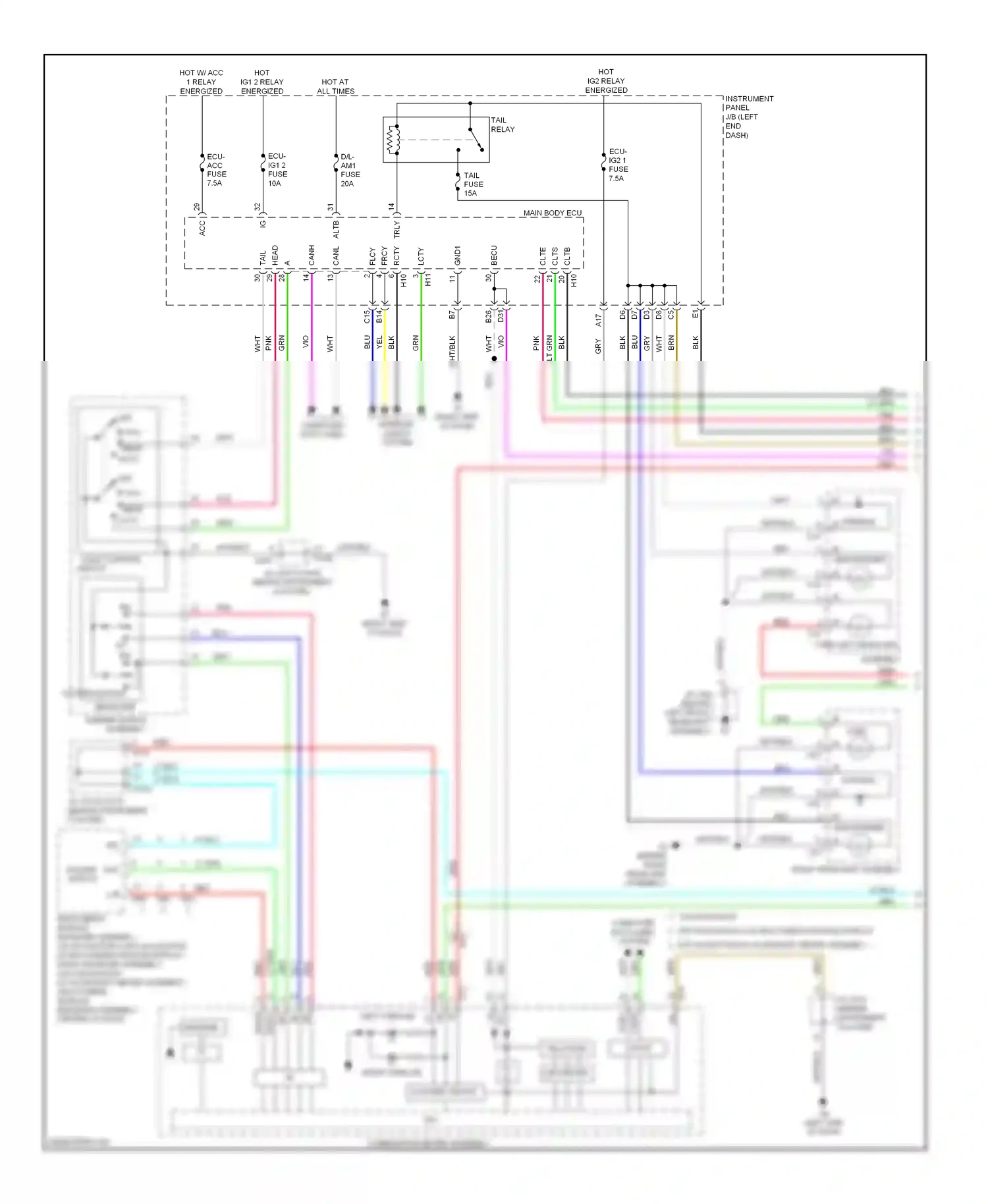 Wiring diagram blk for Lexus ES XV60 (2012-2015) (41 of 144)