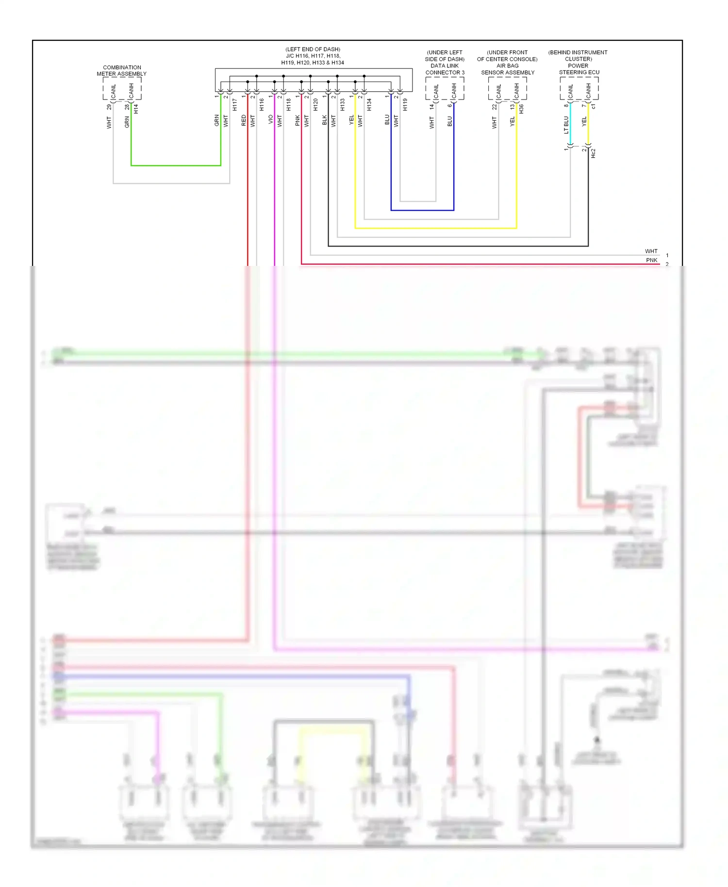 Wiring diagram combination meter assembly for Lexus ES XV60 (2012-2015) (34 of 36)