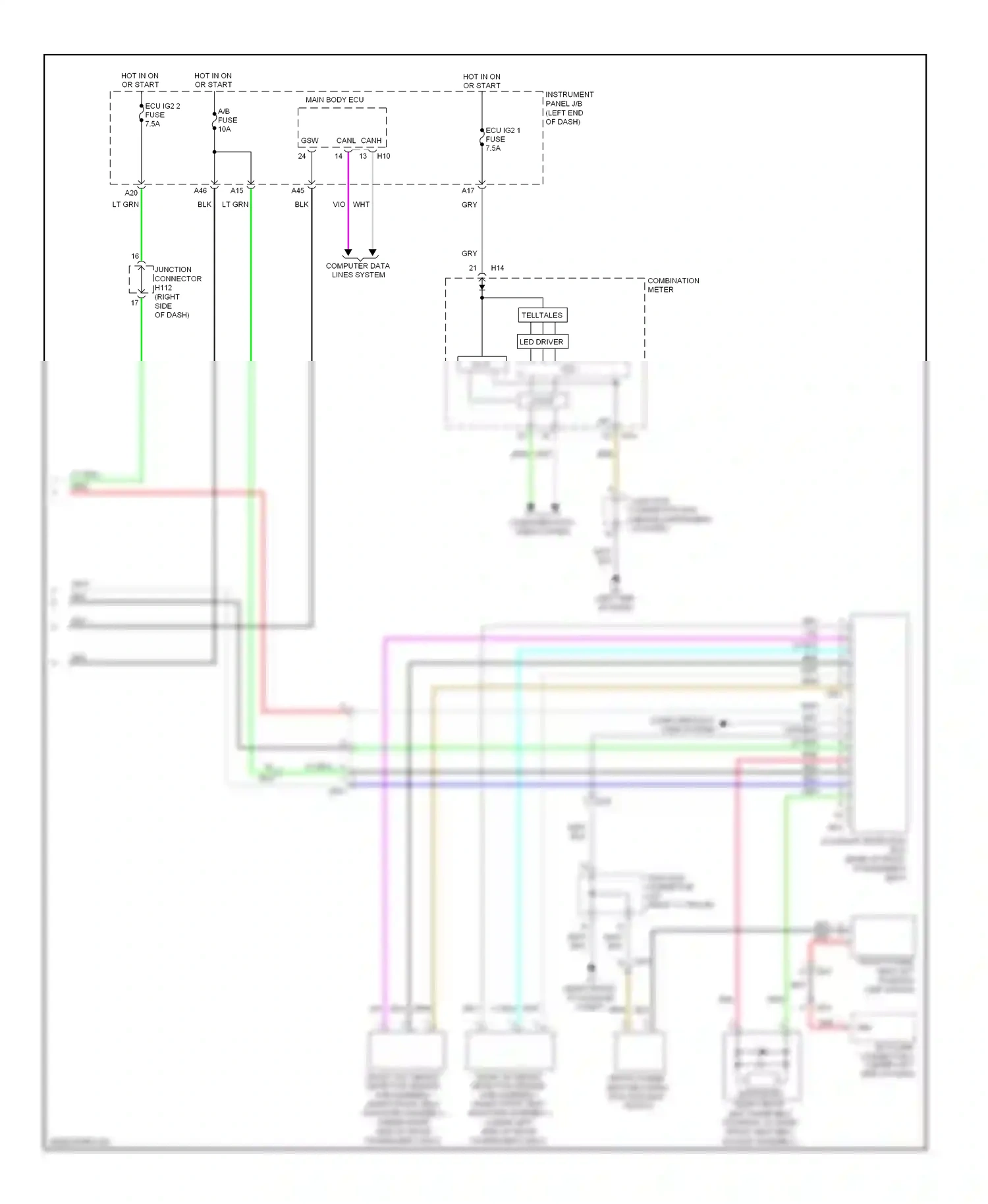 Wiring diagram computer data lines system for Lexus ES XV60 (2012-2015) (69 of 88)