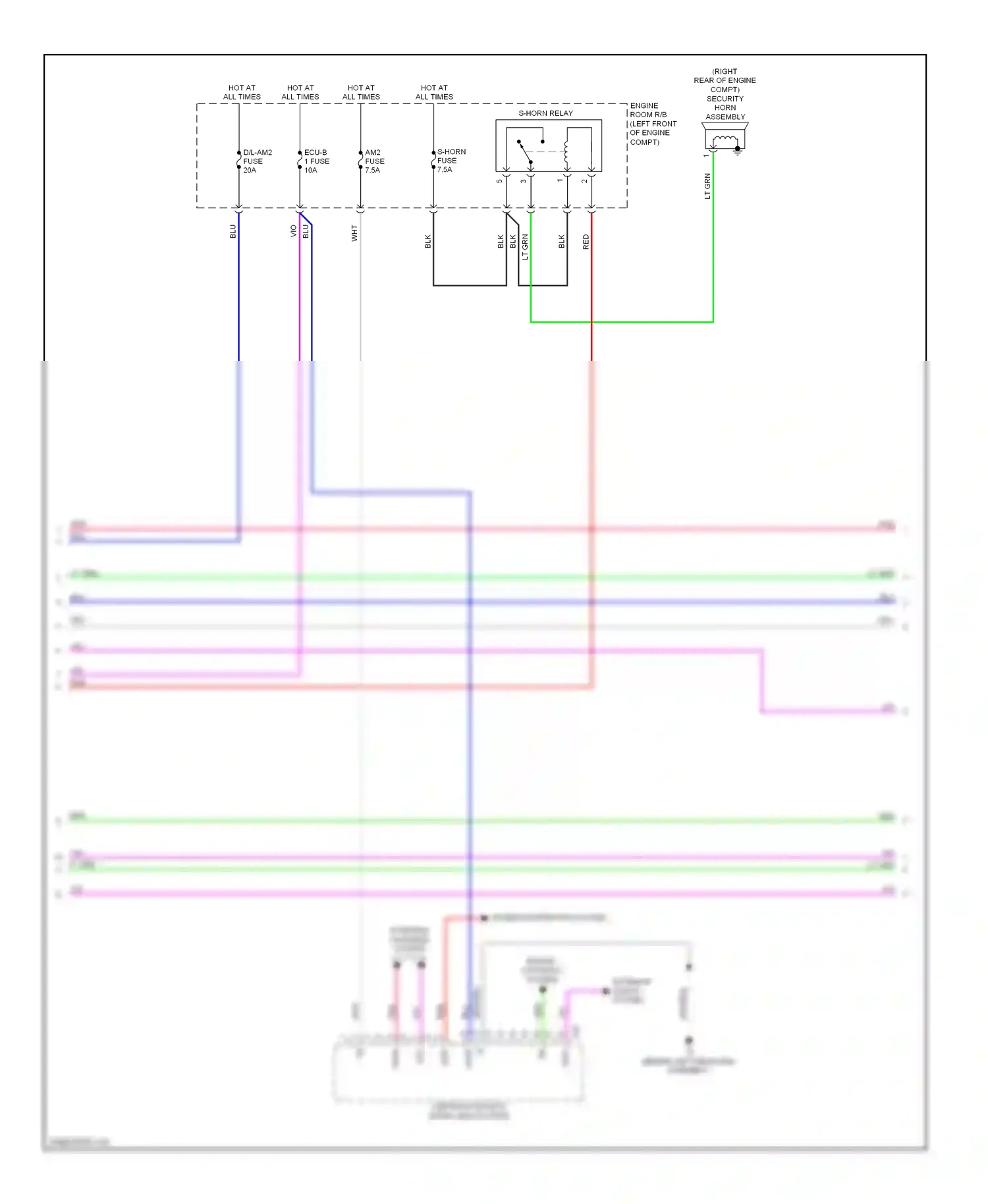 Wiring diagram engine controls system for Lexus ES XV60 (2012-2015) (1 of 7)