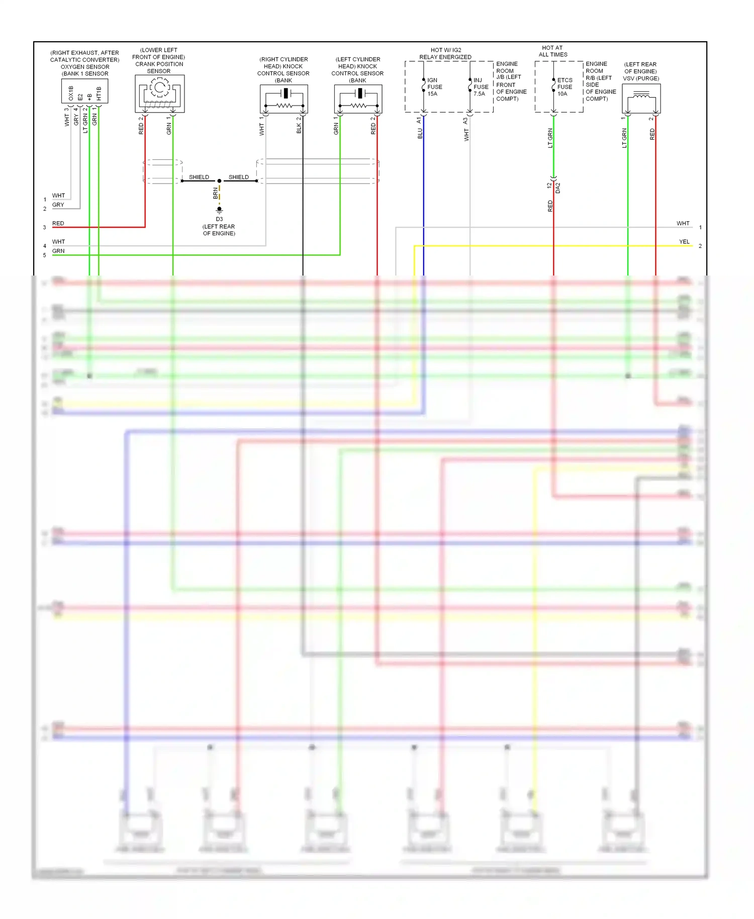 Wiring diagram etcs fuse for Lexus ES XV60 (2012-2015) (5 of 5)