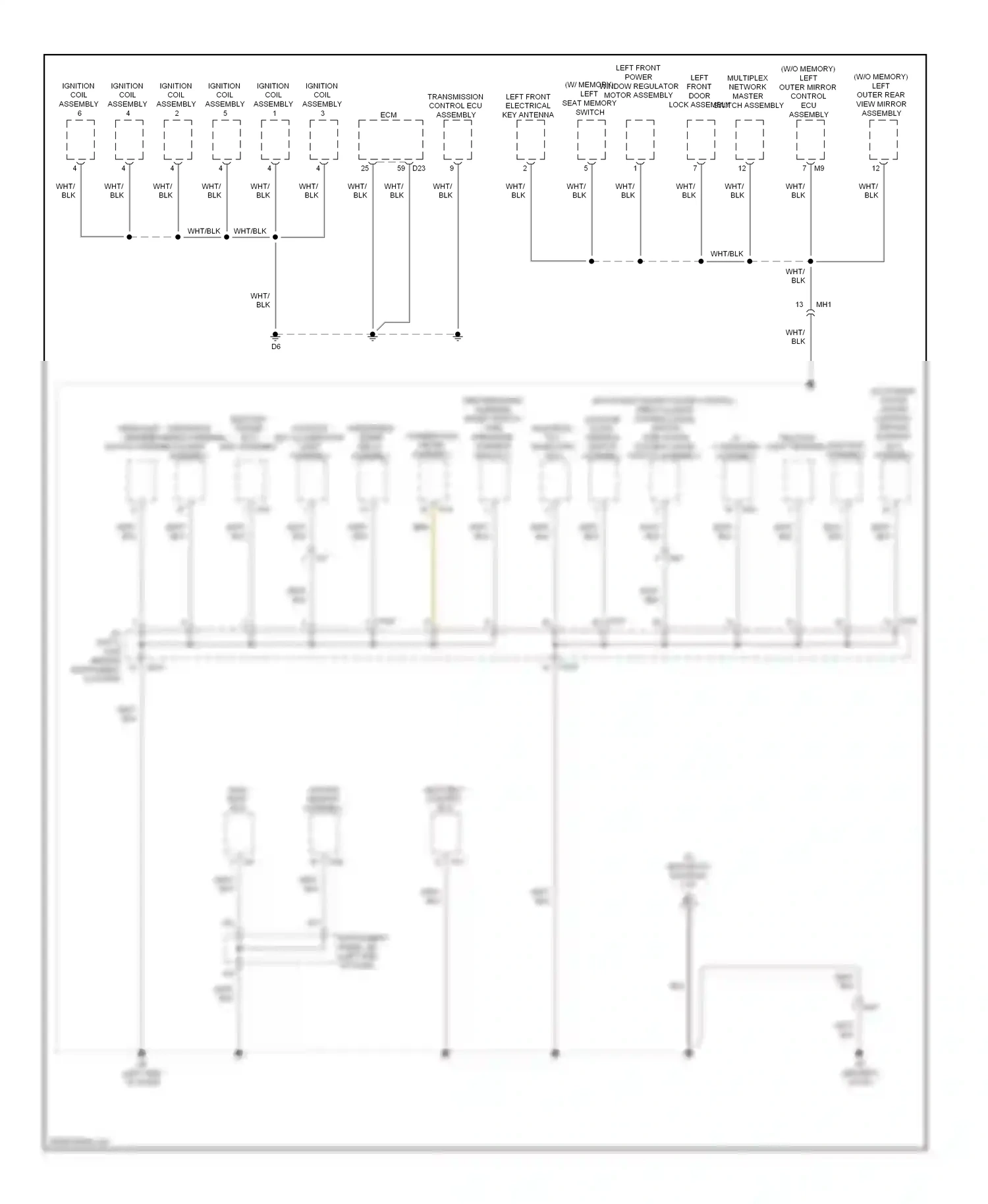 Wiring diagram ignition coil assembly for Lexus ES XV60 (2012-2015) (1 of 1)