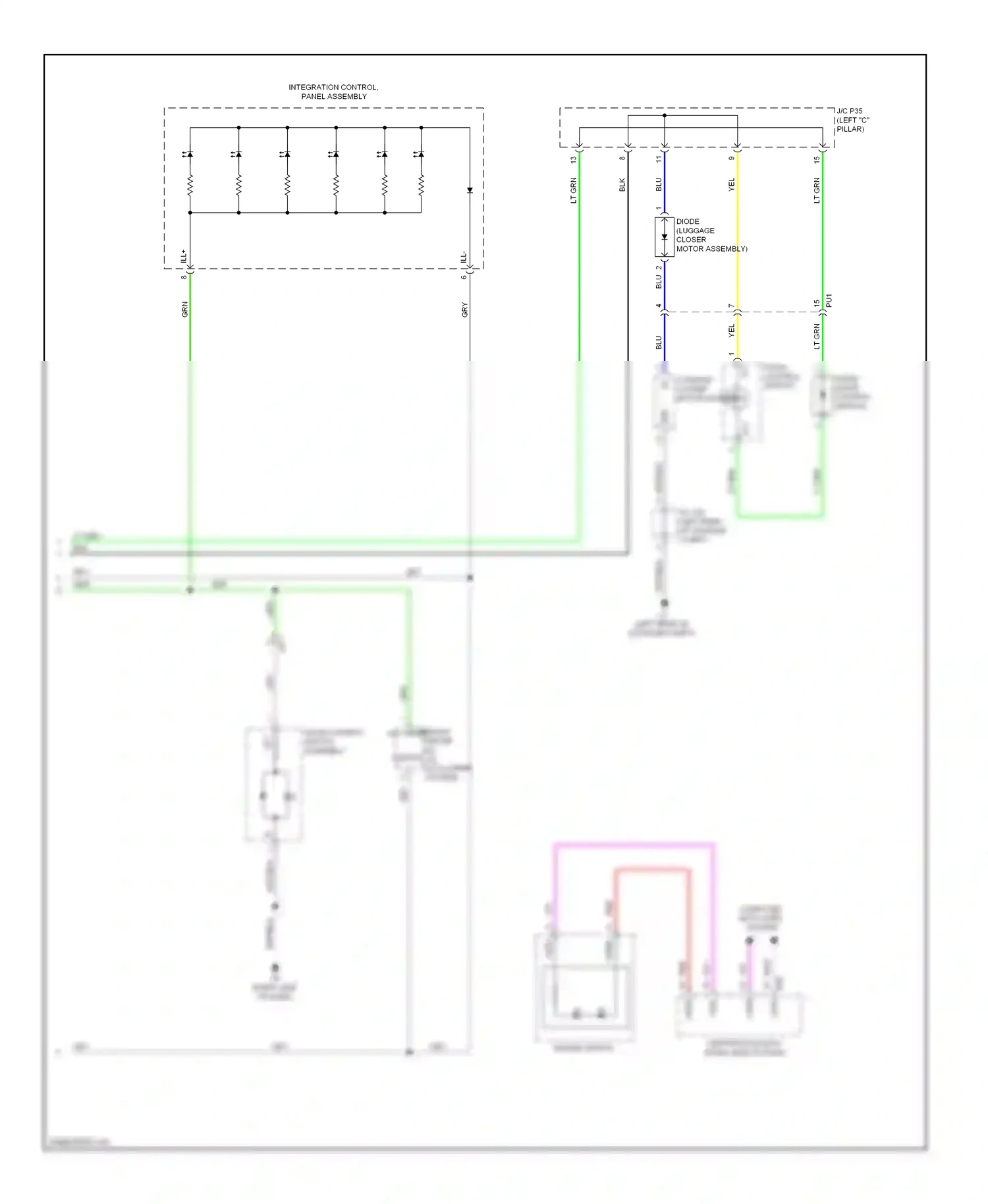 Wiring diagram integration control, panel assembly for Lexus ES XV60 (2012-2015) (4 of 9)