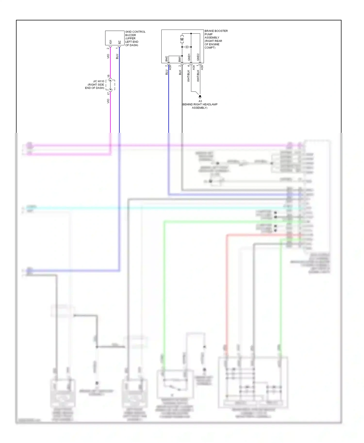 Lexus ES XV60 (2012-2015) left front speed sensor (left front hub assembly) wiring diagram  (2 of 3)