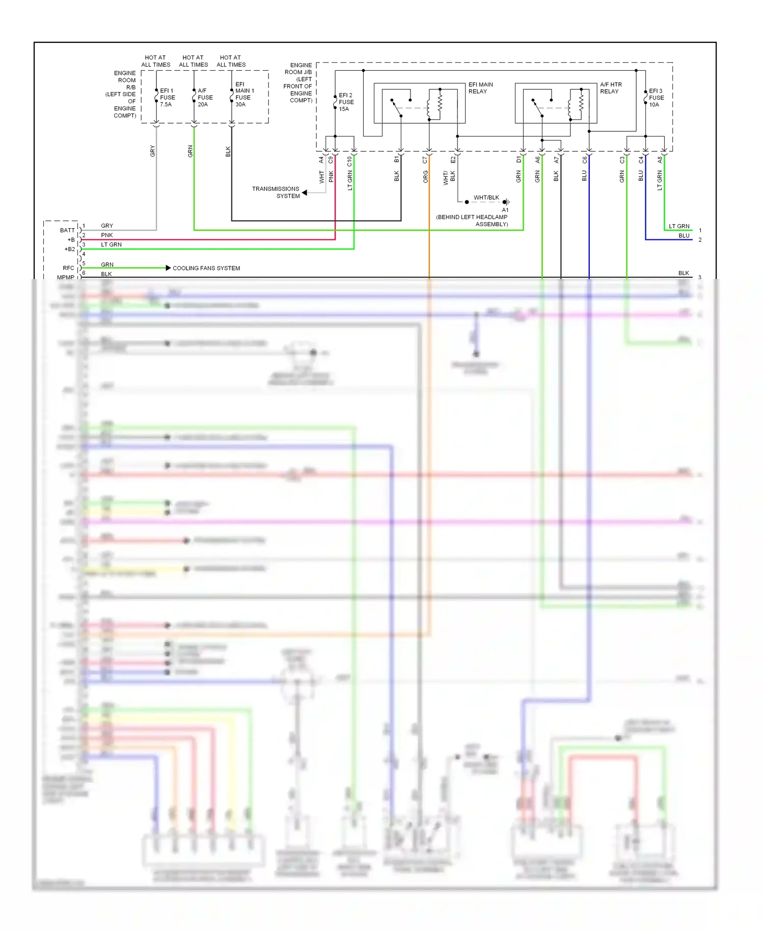 Lexus ES XV60 (2012-2015) (left kick panel) wiring diagram  (13 of 13)