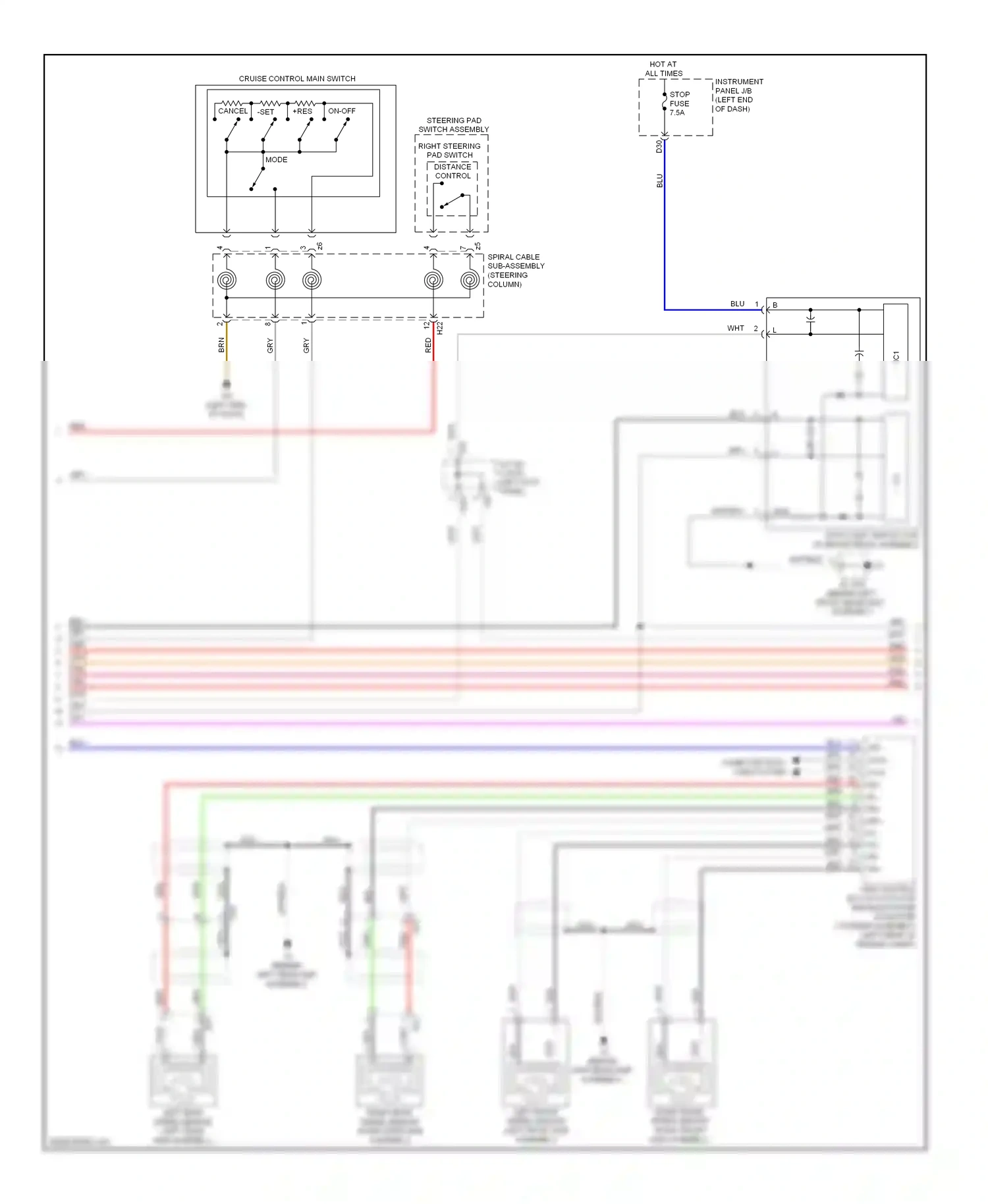 Lexus ES XV60 (2012-2015) (left kick panel) wiring diagram  (3 of 13)