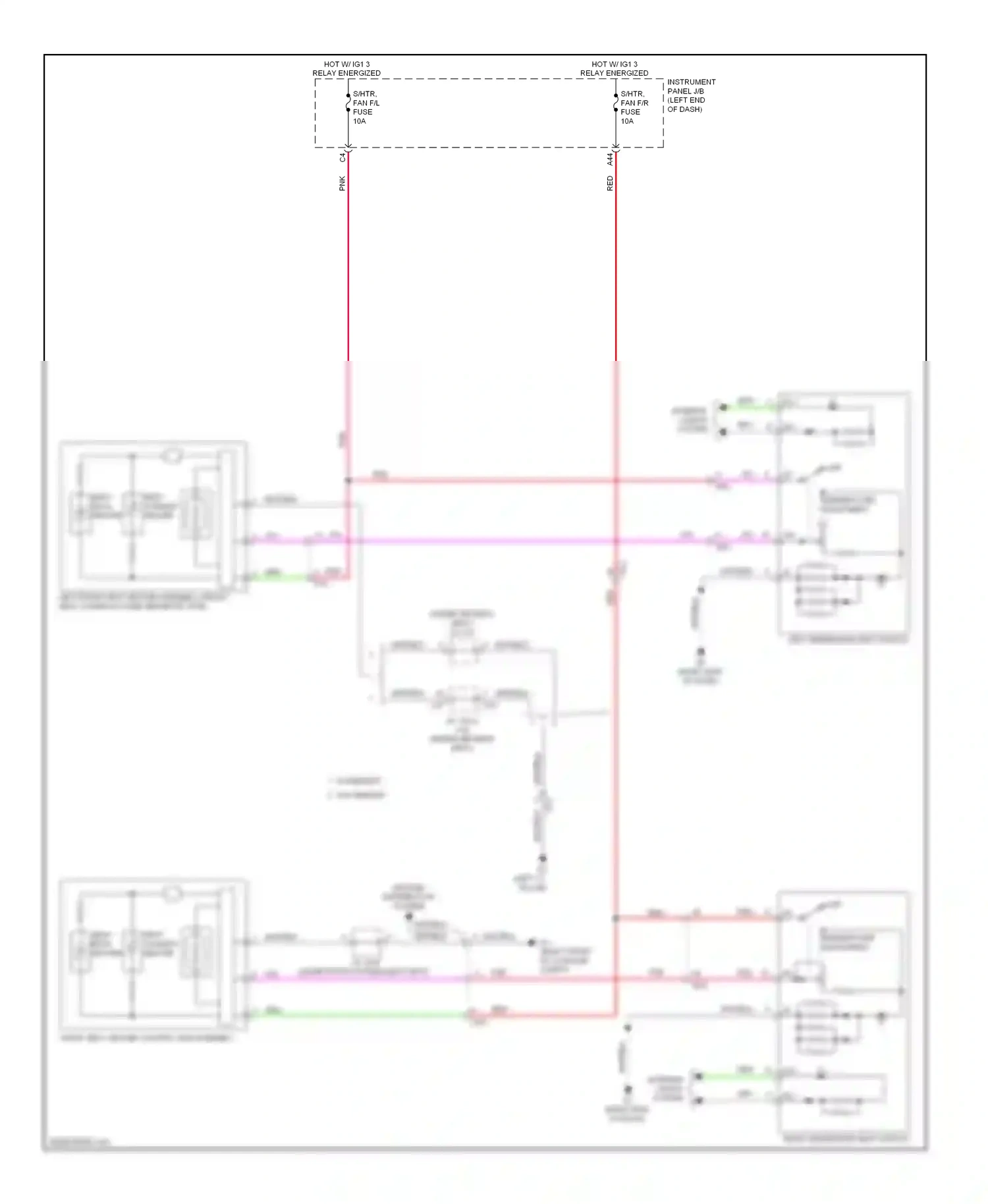 Wiring diagram left refreshing seat switch for Lexus ES XV60 (2012-2015) (2 of 4)