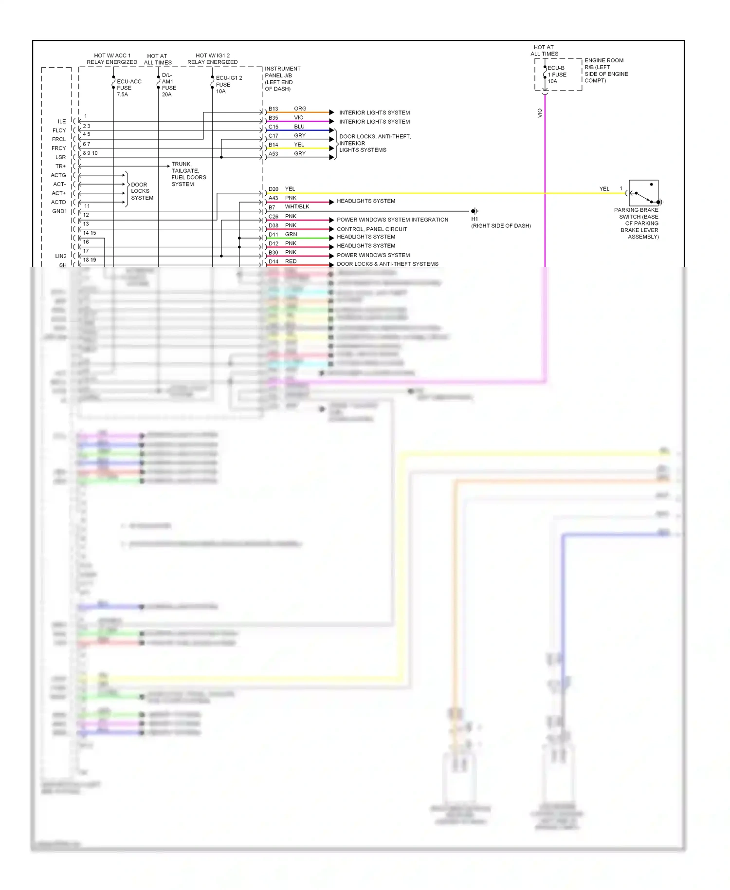 Wiring diagram lt grn for Lexus ES XV60 (2012-2015) (11 of 102)