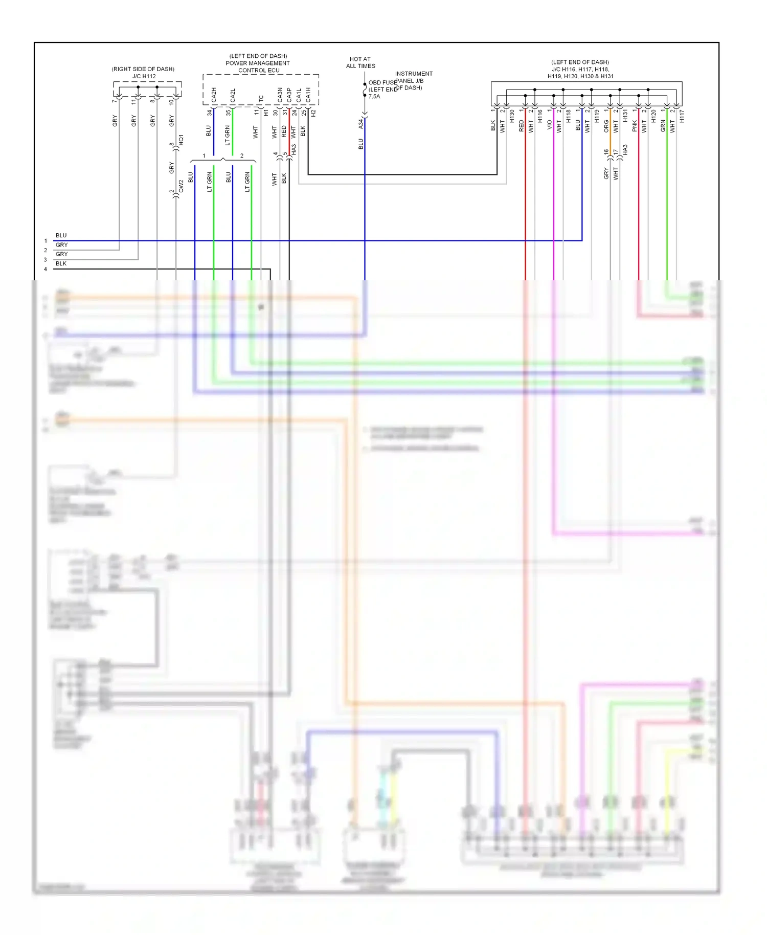 Wiring diagram lt grn for Lexus ES XV60 (2012-2015) (13 of 102)