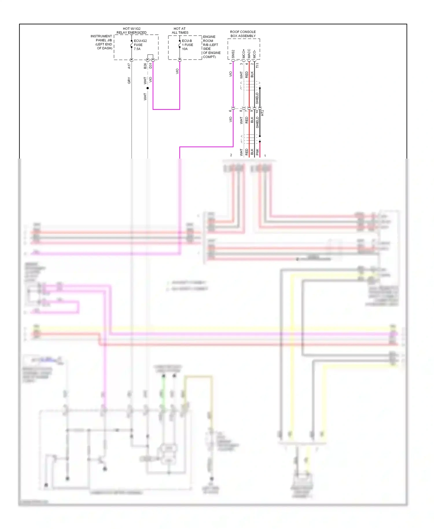 Wiring diagram mco- for Lexus ES XV60 (2012-2015) (4 of 5)