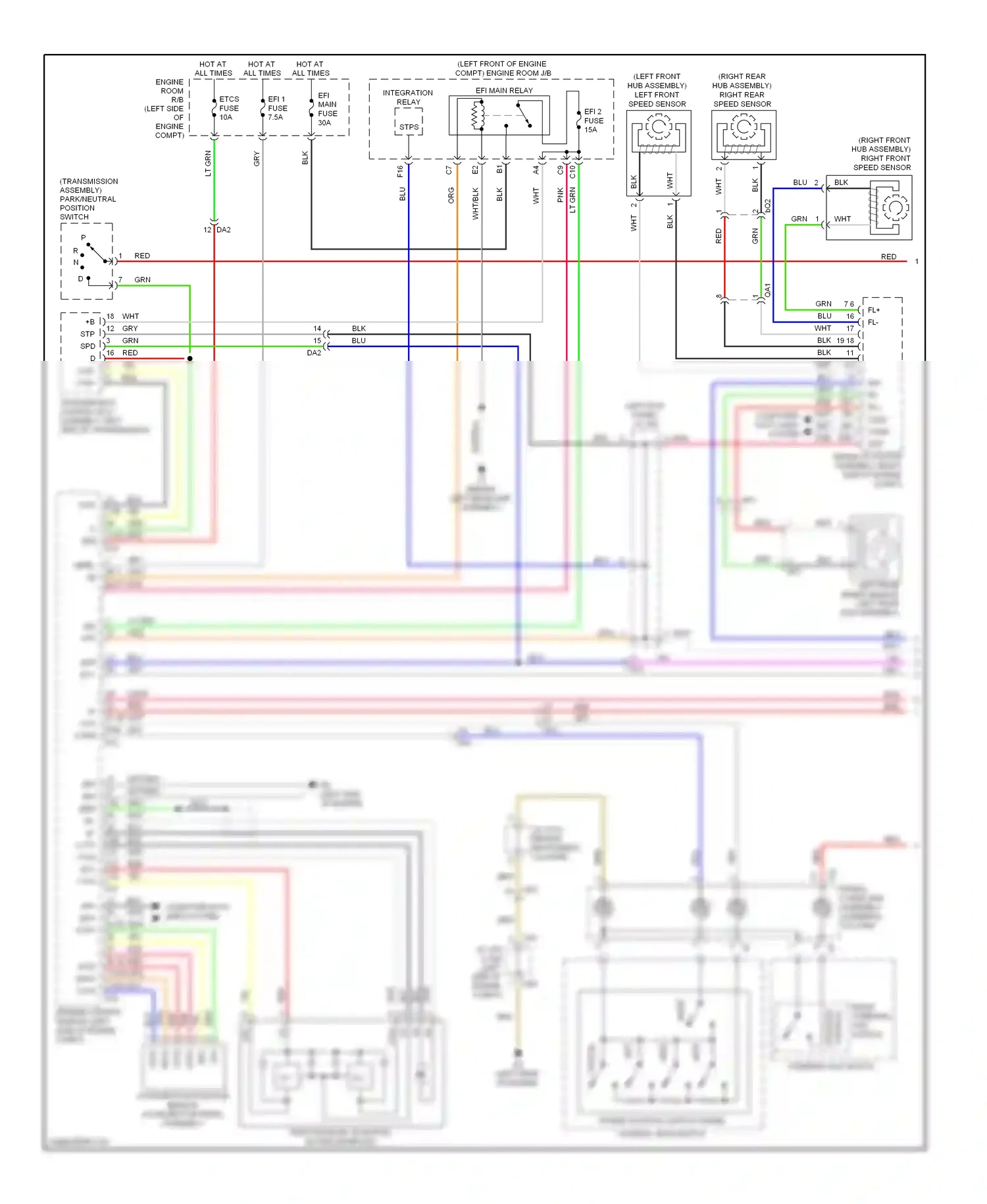 Lexus ES XV60 (2012-2015) mode wiring diagram  (1 of 4)