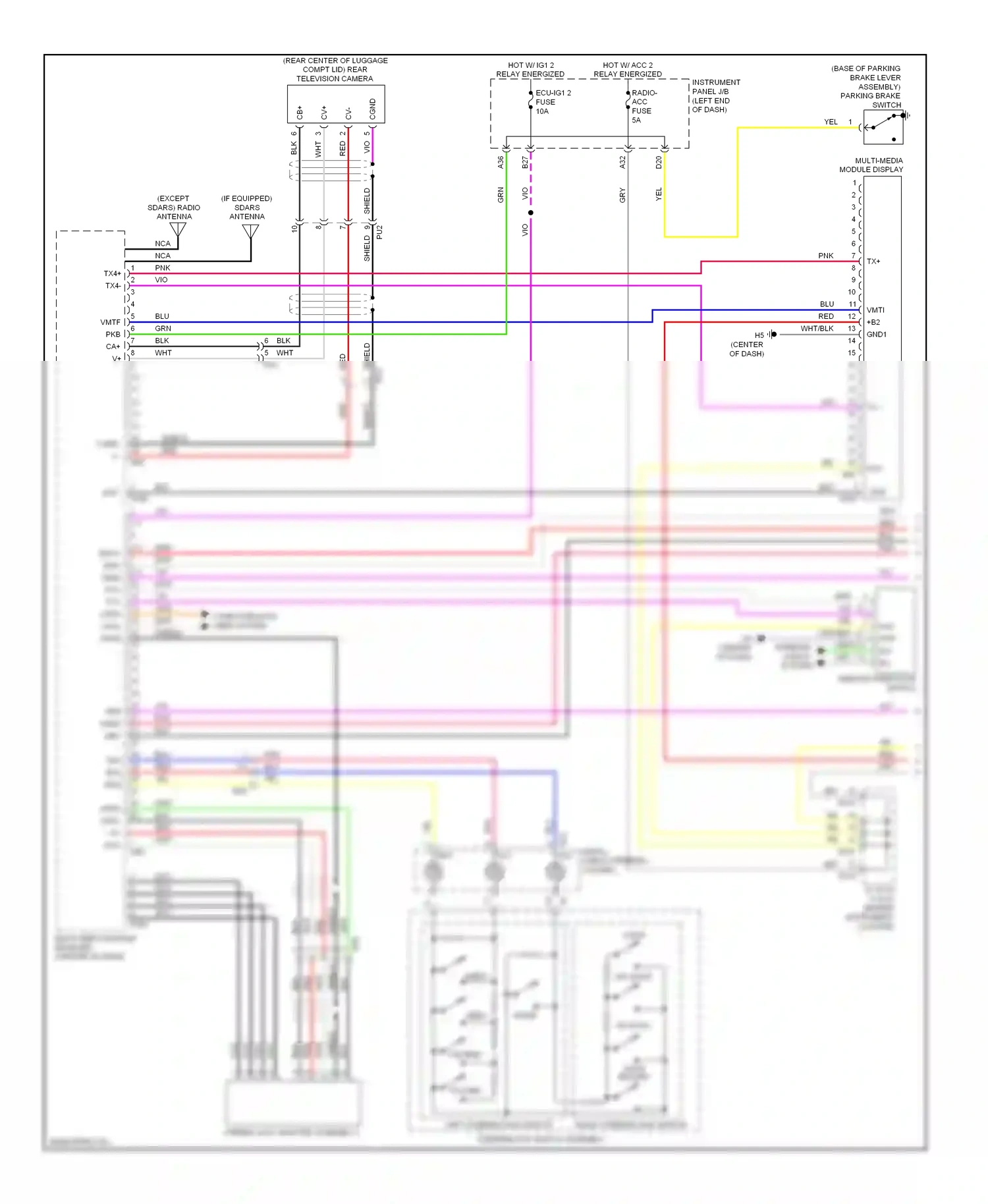 Wiring diagram off hook for Lexus ES XV60 (2012-2015) (4 of 4)