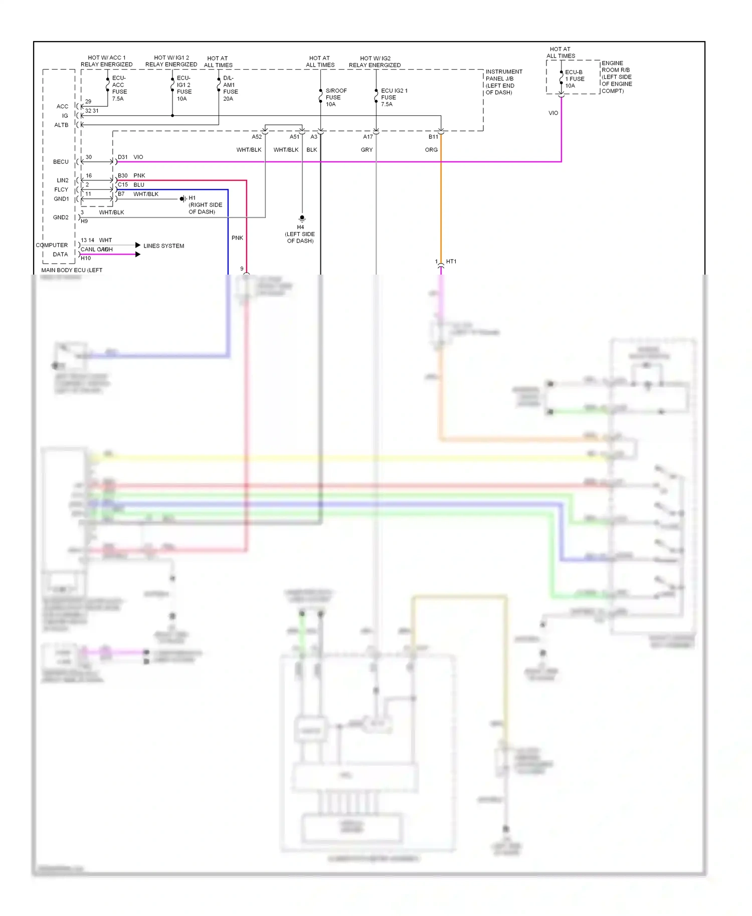 Lexus ES XV60 (2012-2015) (open) wiring diagram  (1 of 1)