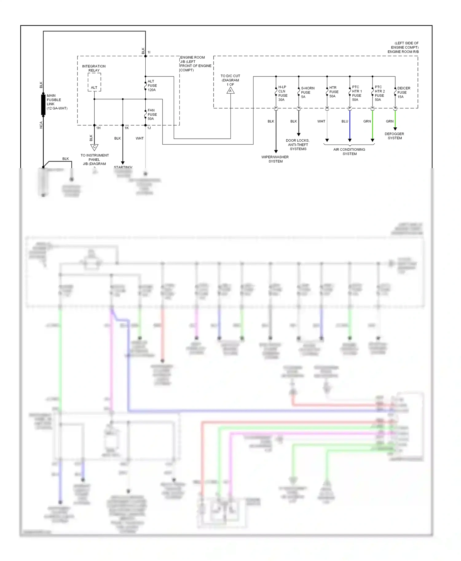 Wiring diagram ptc htr 1 for Lexus ES XV60 (2012-2015) (1 of 1)