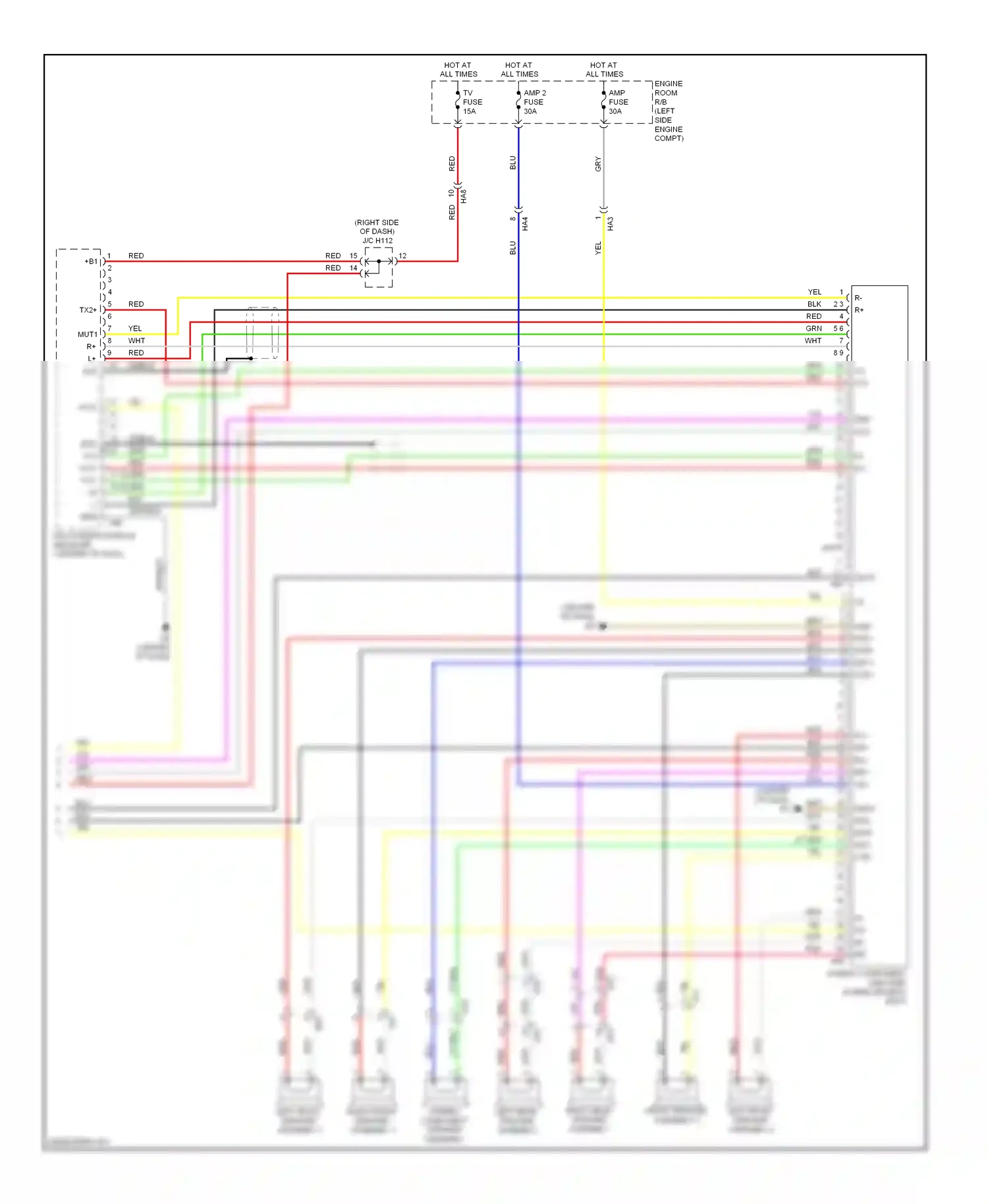 Wiring diagram r - l - for Lexus ES XV60 (2012-2015) (1 of 1)