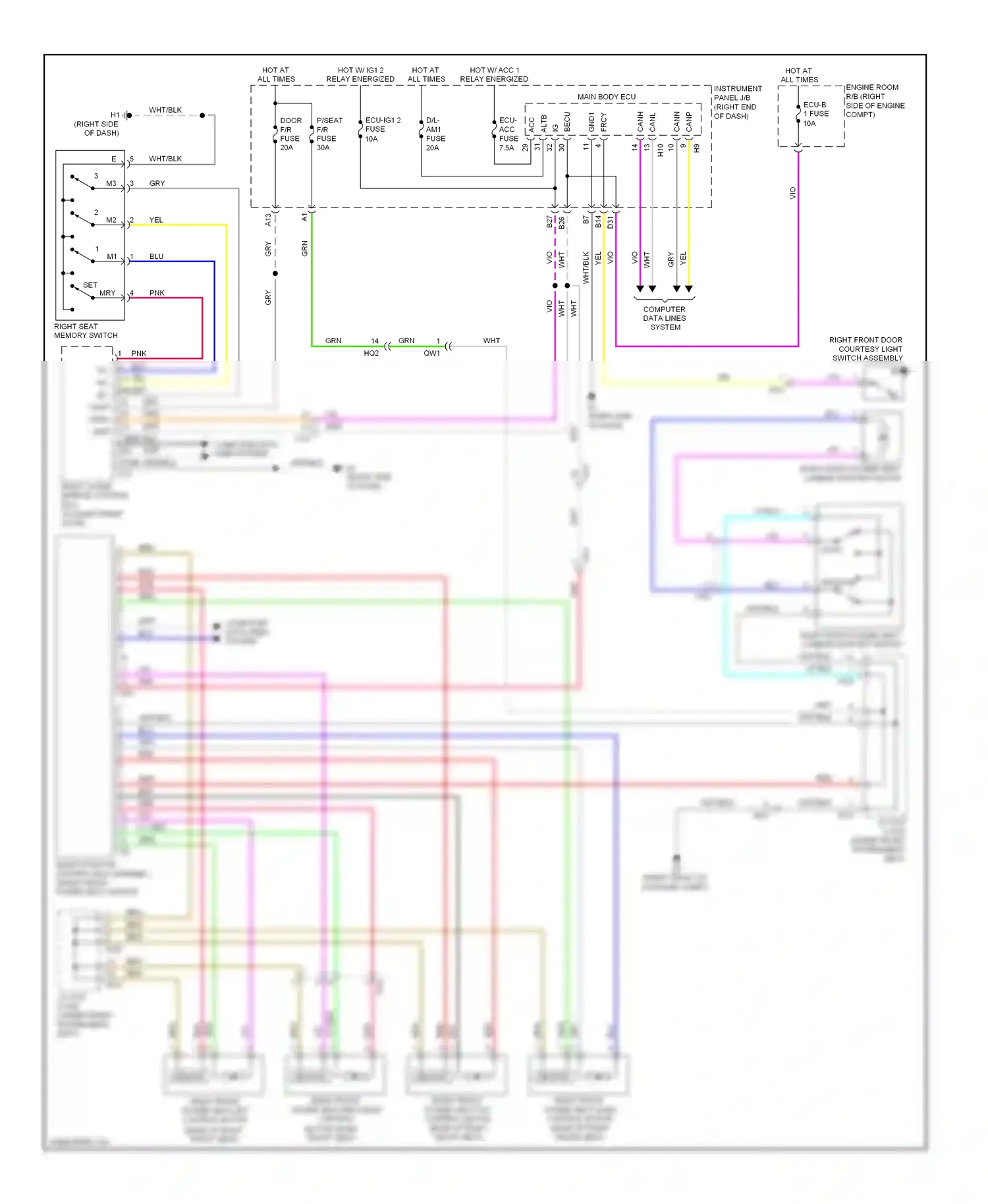 Lexus ES XV60 (2012-2015) release wiring diagram  (1 of 1)