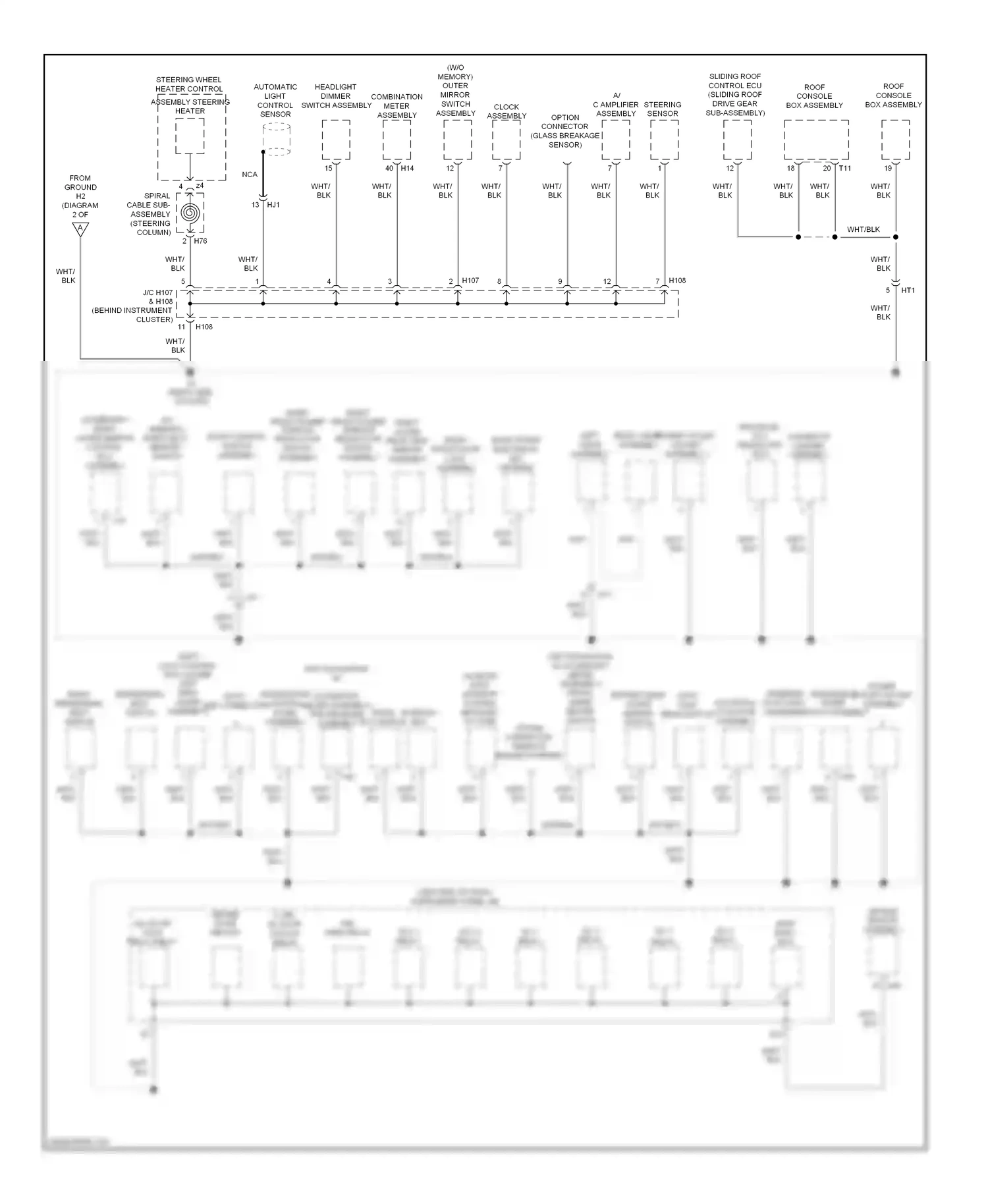 Wiring diagram right front power window regulator motor assembly for Lexus ES XV60 (2012-2015) (1 of 2)