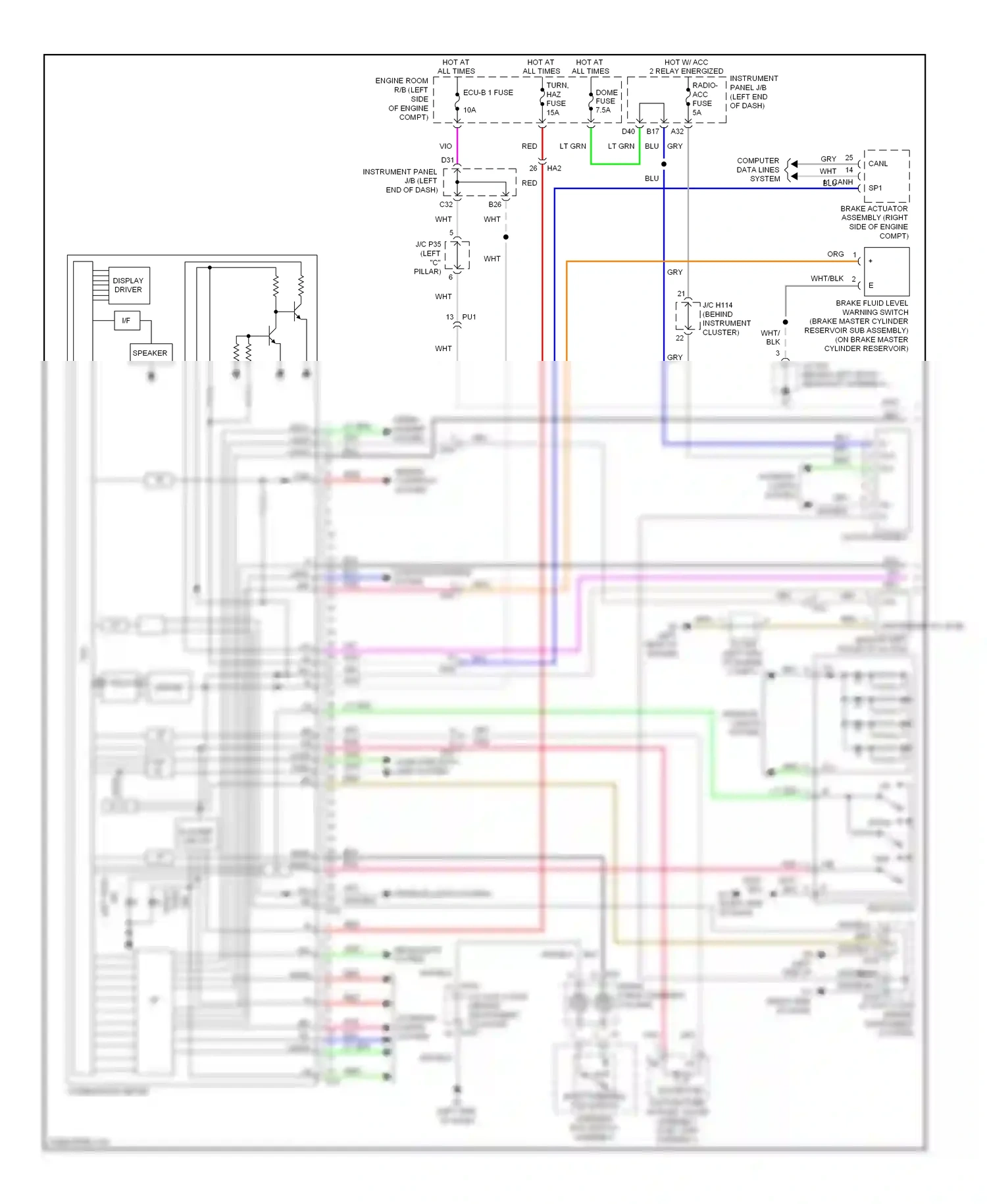 Lexus ES XV60 (2012-2015) system wiring diagram  (1 of 2)