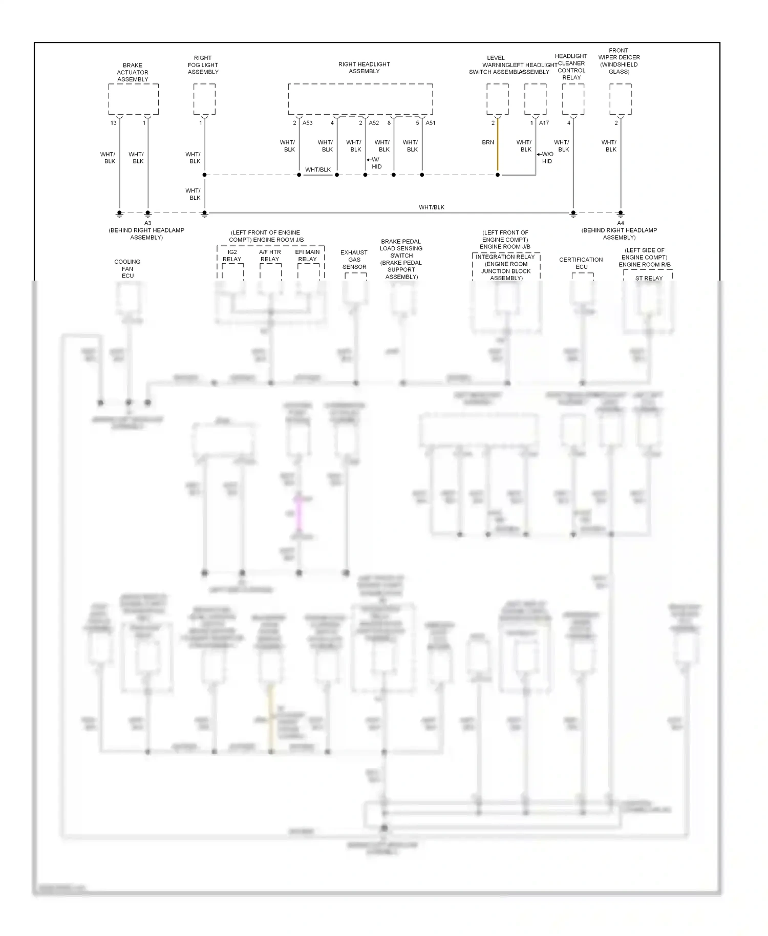 Wiring diagram w/ hid for Lexus ES XV60 (2012-2015) (1 of 1)