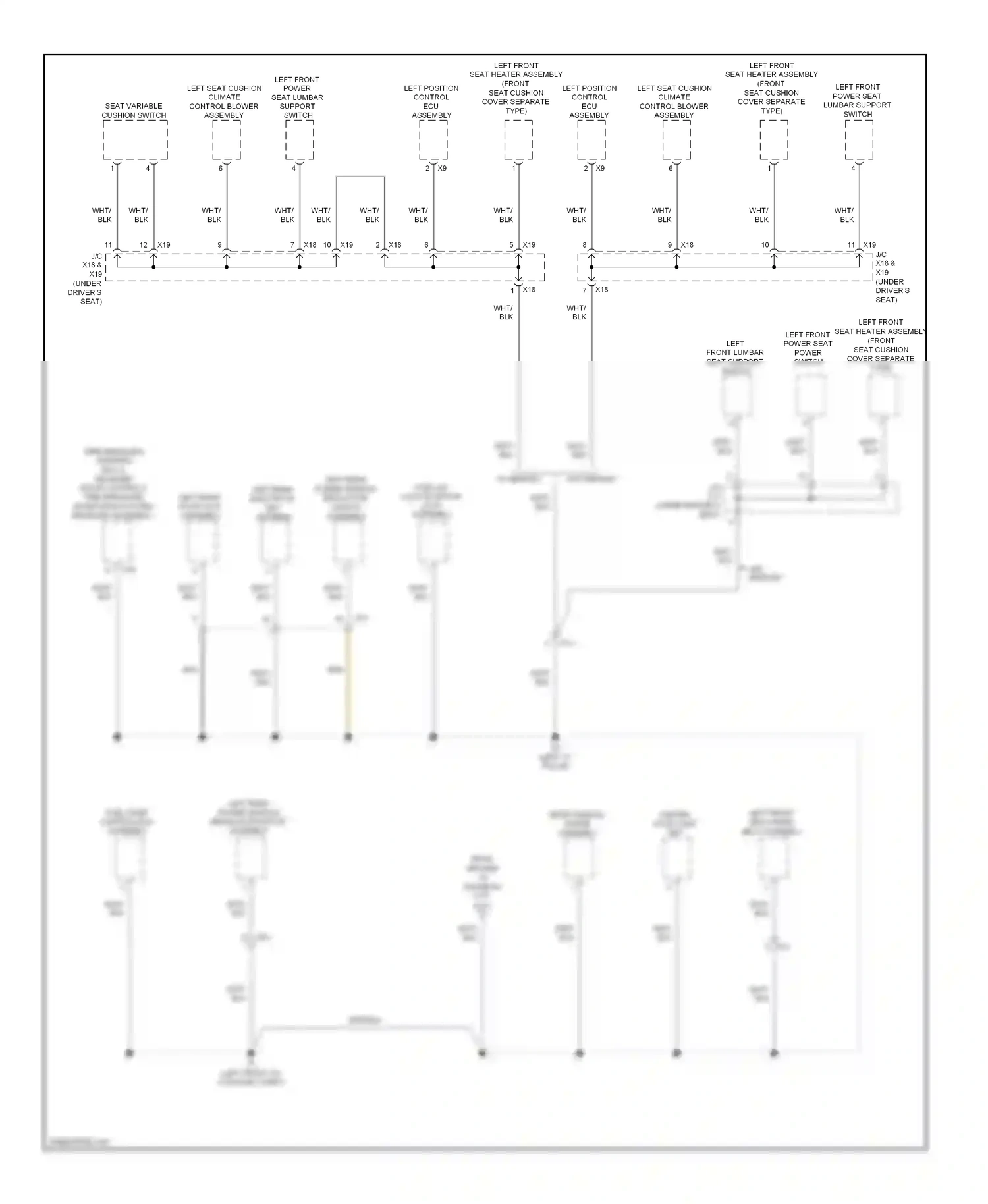 Wiring diagram w/0 memory for Lexus ES XV60 (2012-2015) (1 of 1)