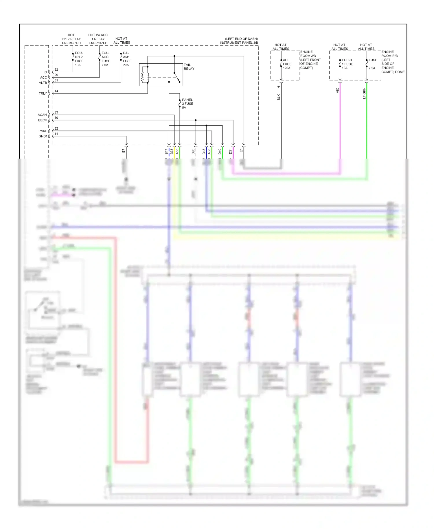 Wiring diagram wht/blk for Lexus ES XV60 (2012-2015) (133 of 139)