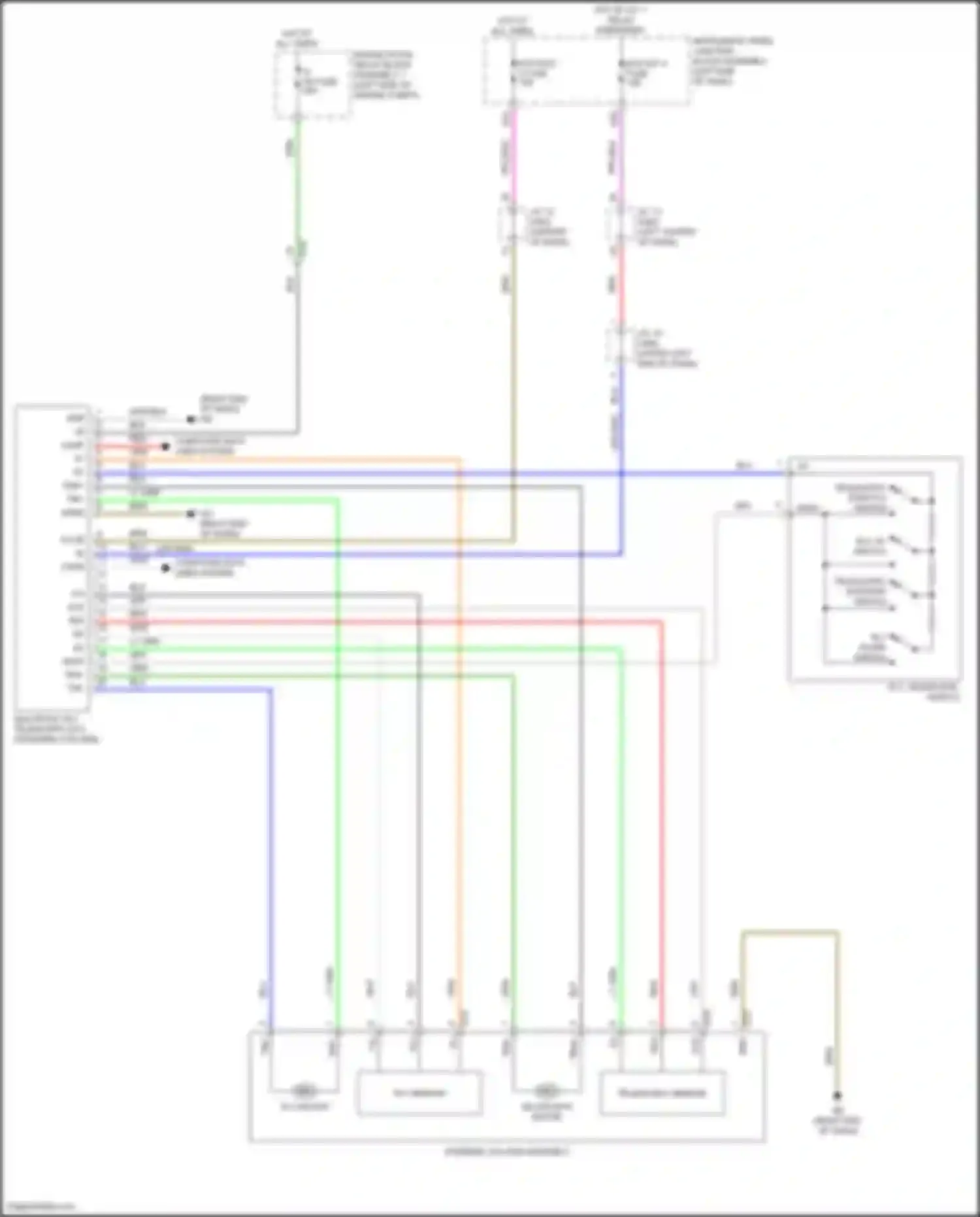 ES Lexus XV70 facelift (2021-2024): Power tilt steering column circuit