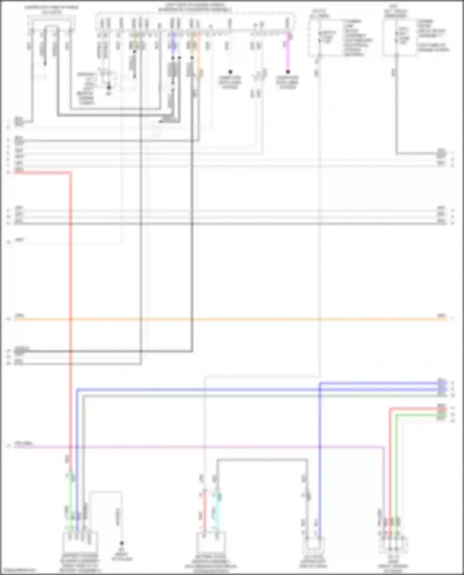 ES Lexus XV70 facelift (2021-2024): Wiring diagram engine performance 2.5l hybrid, hybrid system circuit, lithium-ion battery (3 of 9)