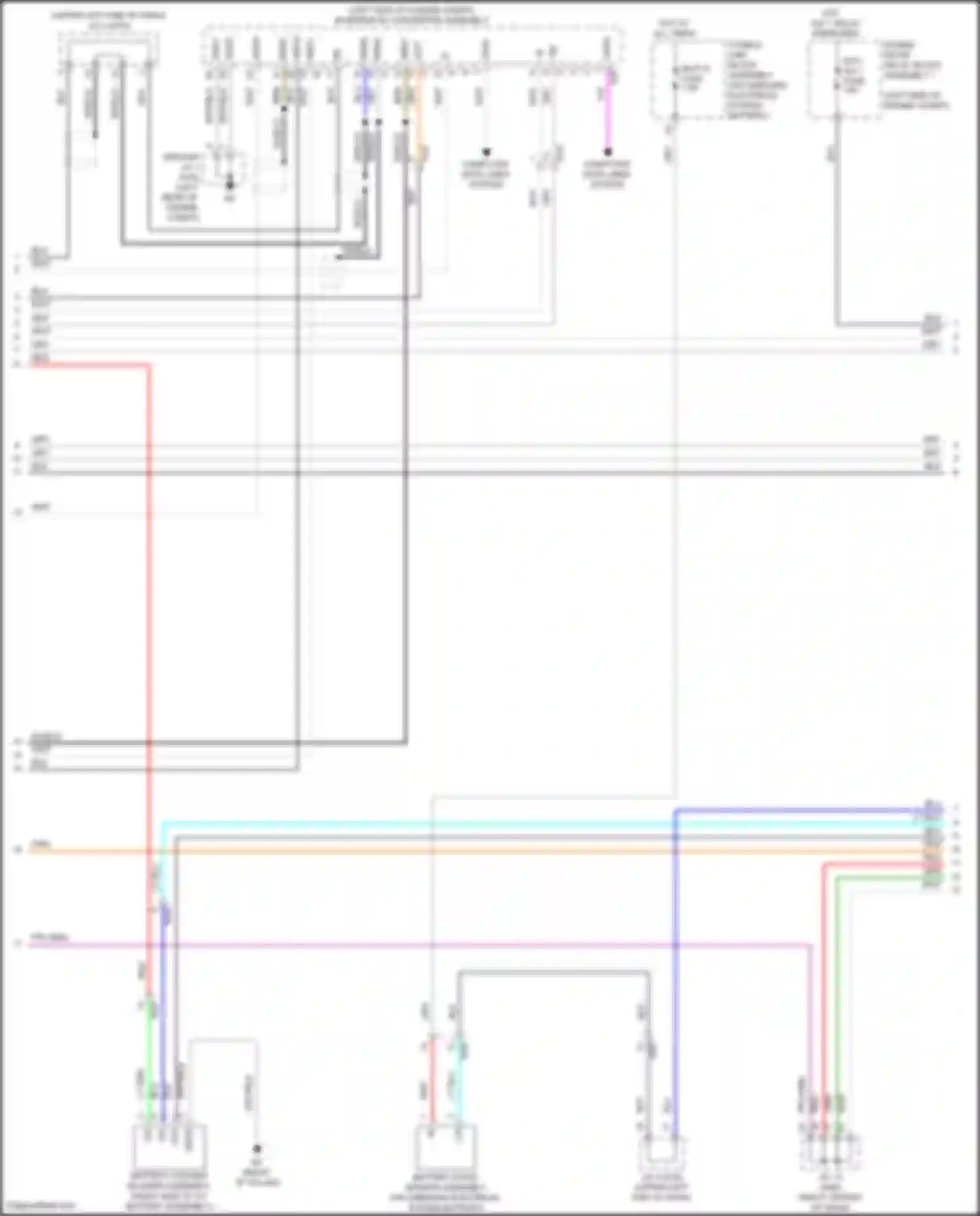 ES Lexus XV70 facelift (2021-2024): Wiring diagram engine performance 2.5l hybrid, hybrid system circuit, nickel metal hydride battery (3 of 8)