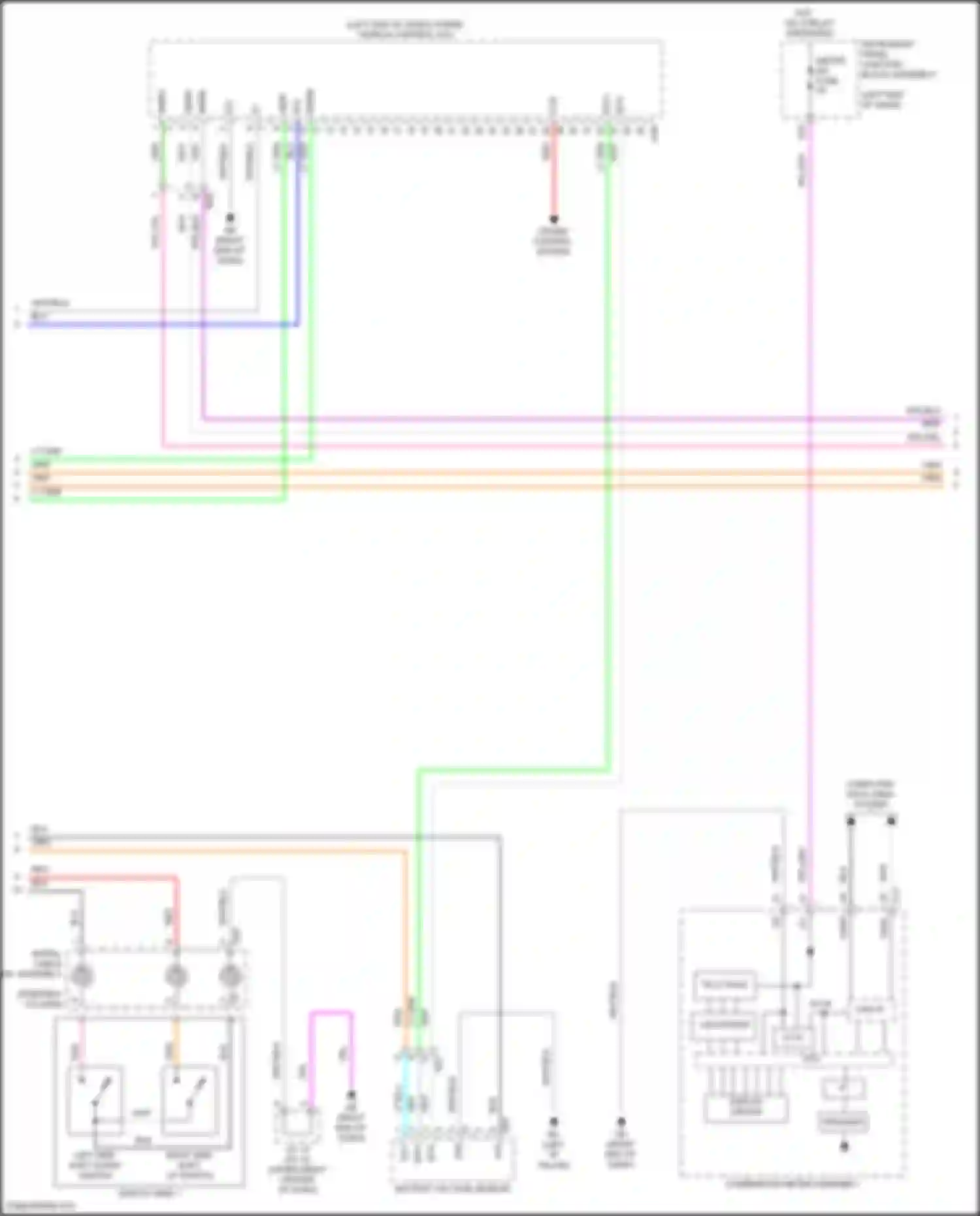 ES Lexus XV70 facelift (2021-2024): Wiring diagram engine performance 2.5l hybrid, hybrid system circuit, nickel metal hydride battery (7 of 8)