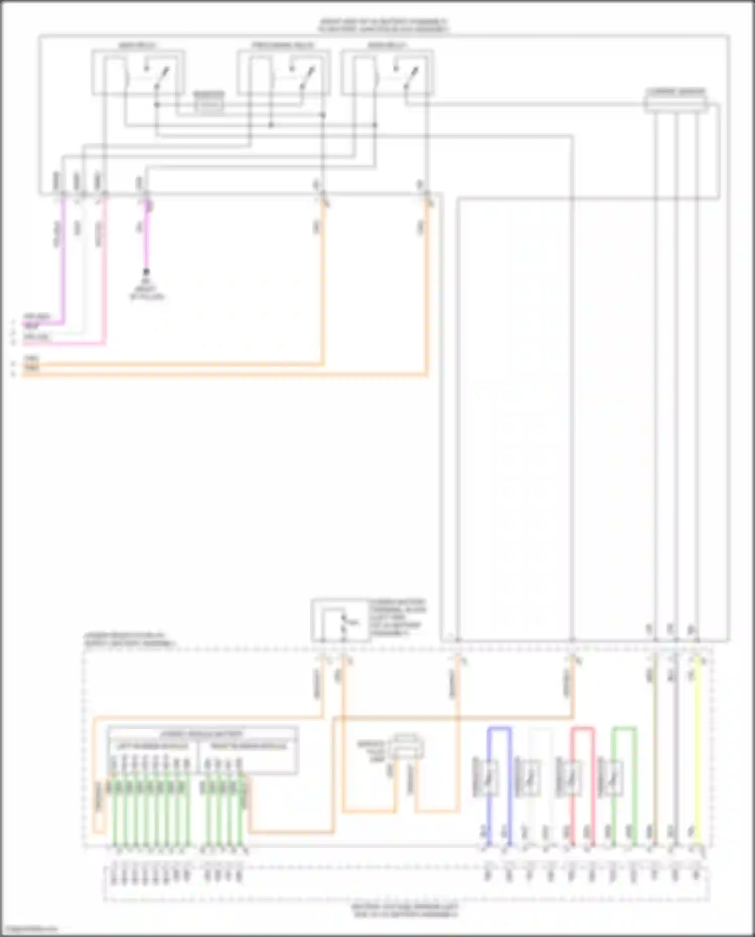 ES Lexus XV70 facelift (2021-2024): Wiring diagram engine performance 2.5l hybrid, hybrid system circuit, nickel metal hydride battery (8 of 8)
