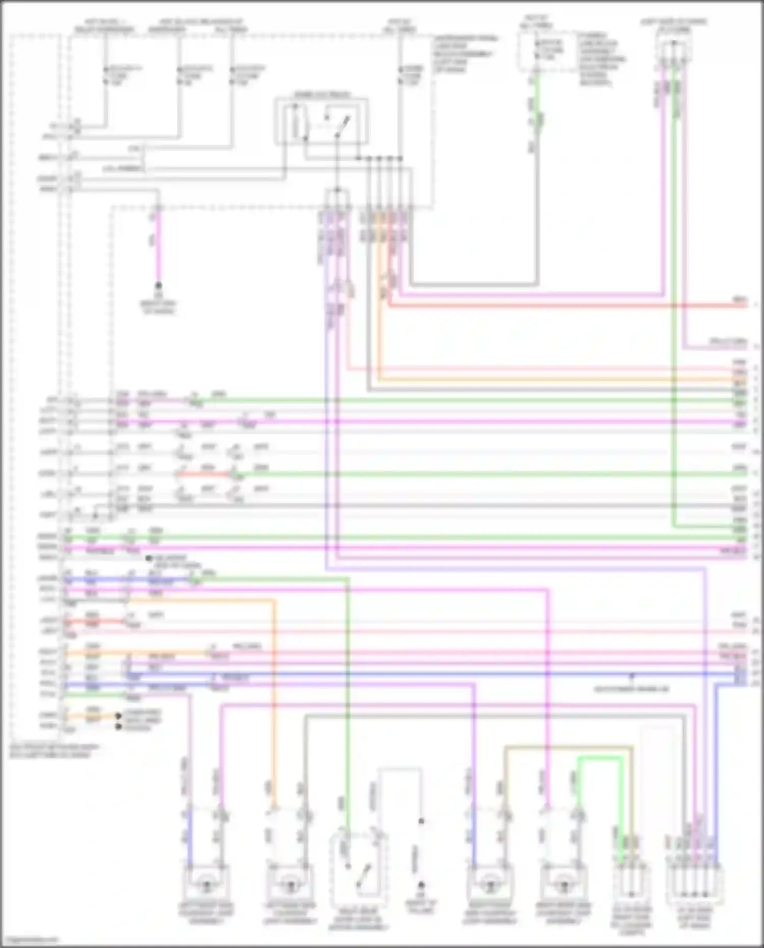 ES Lexus XV70 facelift (2021-2024): Courtesy lamps circuit (1 of 4)