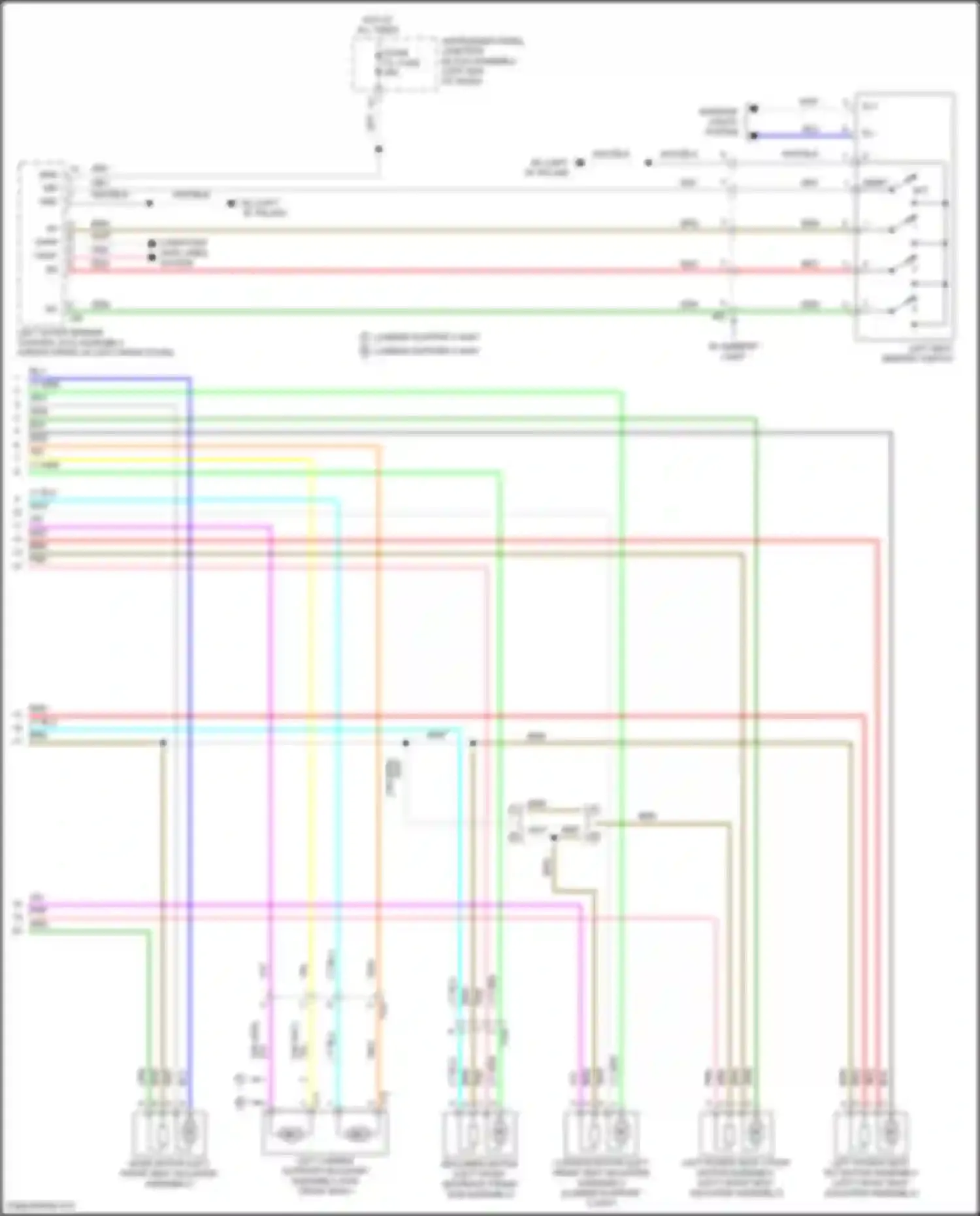 ES Lexus XV70 facelift (2021-2024): Driver"s memory seat circuit (2 of 2)