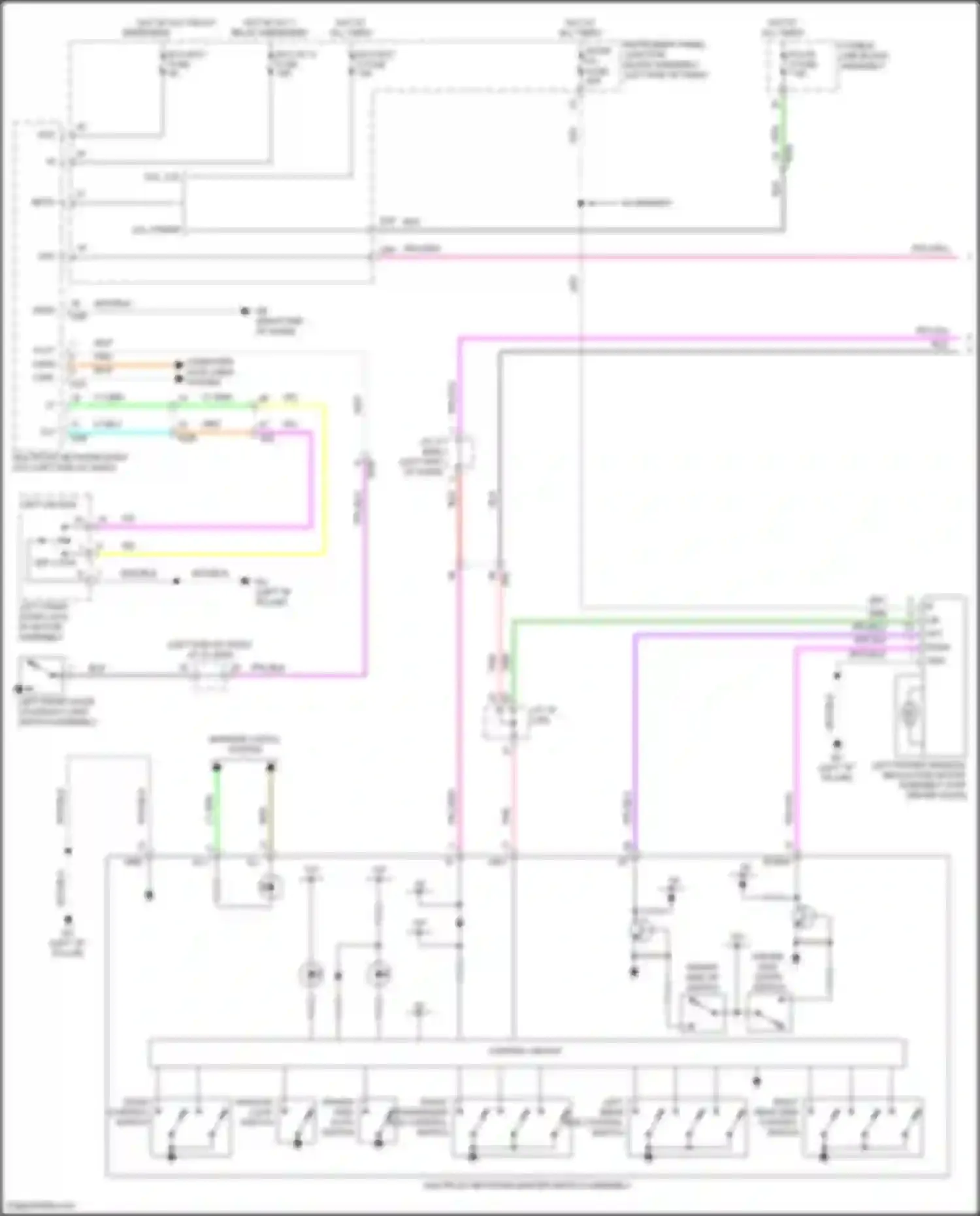 ES Lexus XV70 facelift (2021-2024): Power windows circuit (1 of 3)