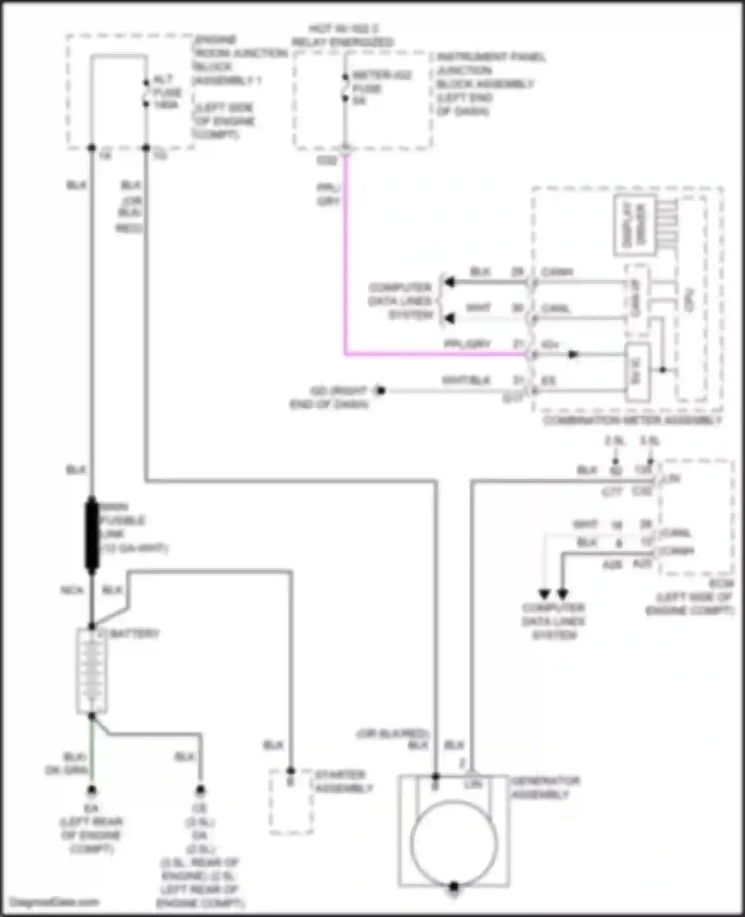ES Lexus XV70 facelift (2021-2024): Charging circuit