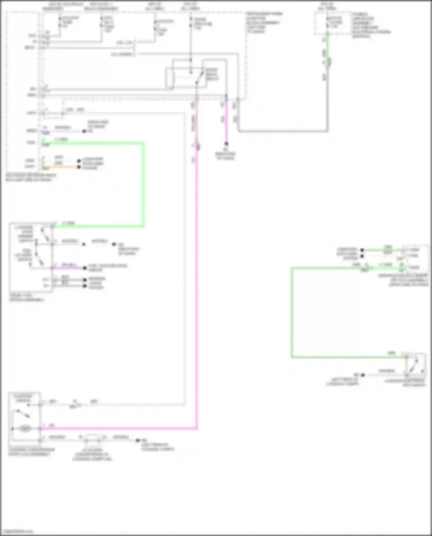 ES Lexus XV70 facelift (2021-2024): Trunk opener & closer circuit, w/o power trunk lid