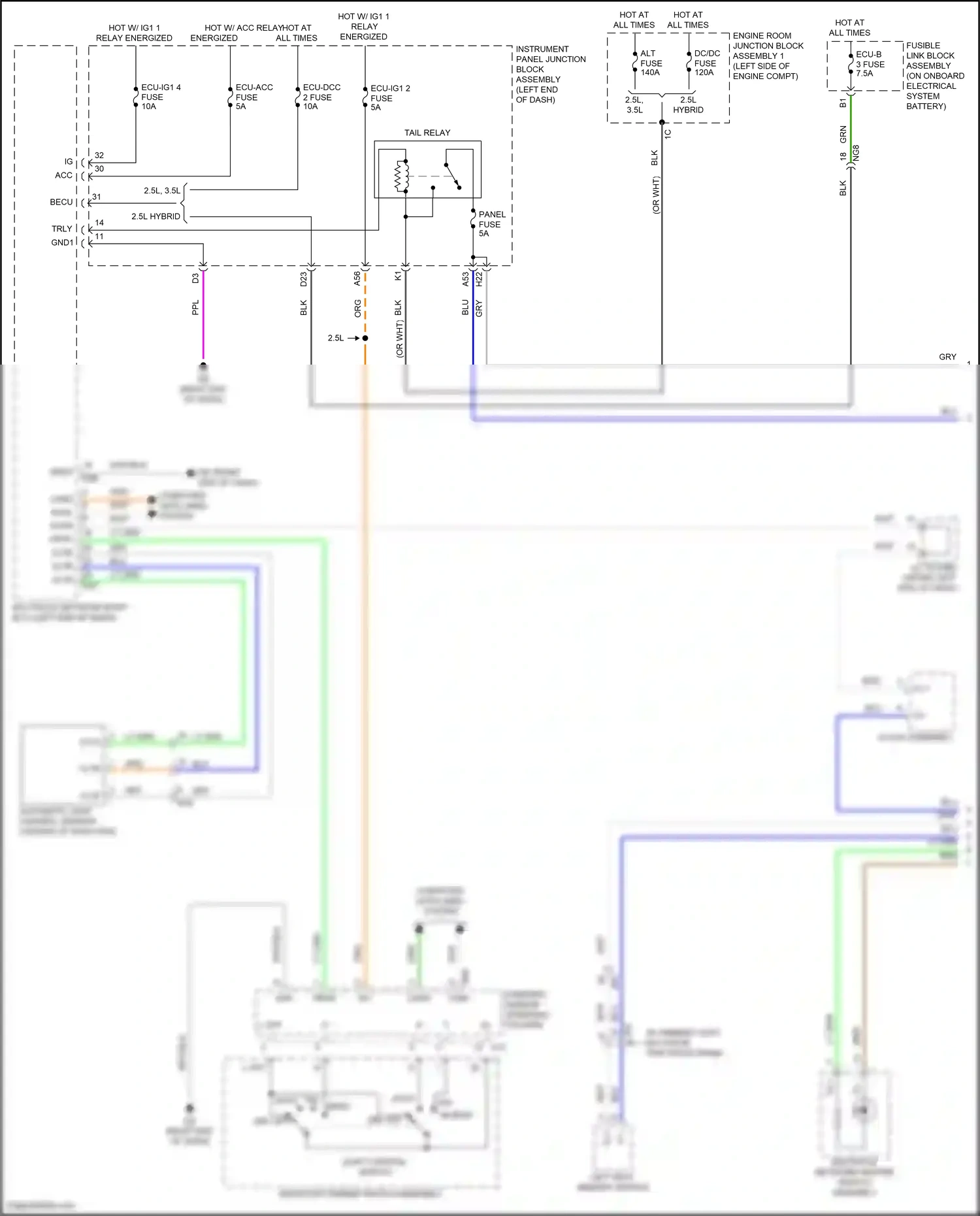 Wiring diagram automatic light control sensor for Lexus ES XV70 facelift (2021-2024) (3 of 3)