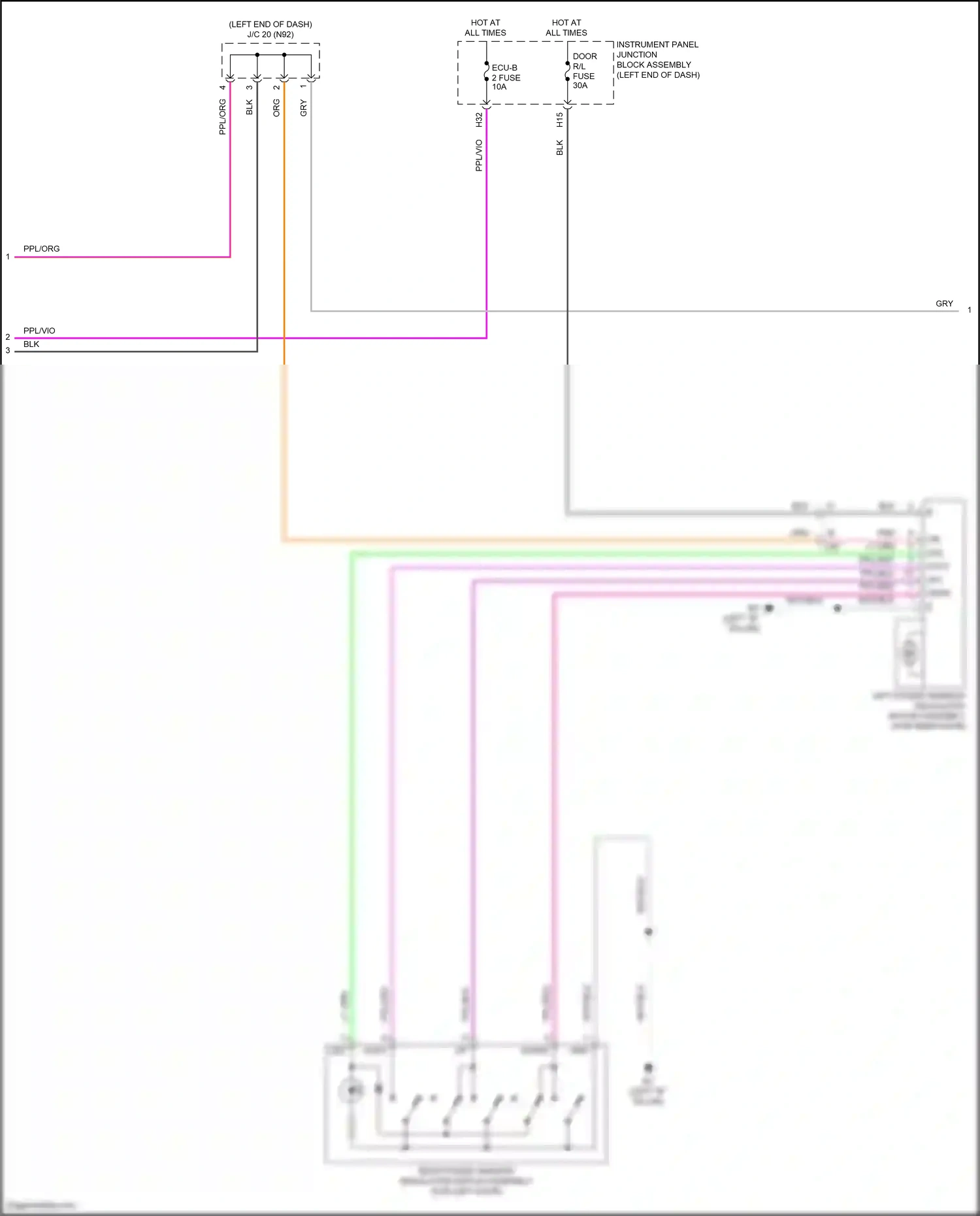 Wiring diagram blk for Lexus ES XV70 facelift (2021-2024) (101 of 181)