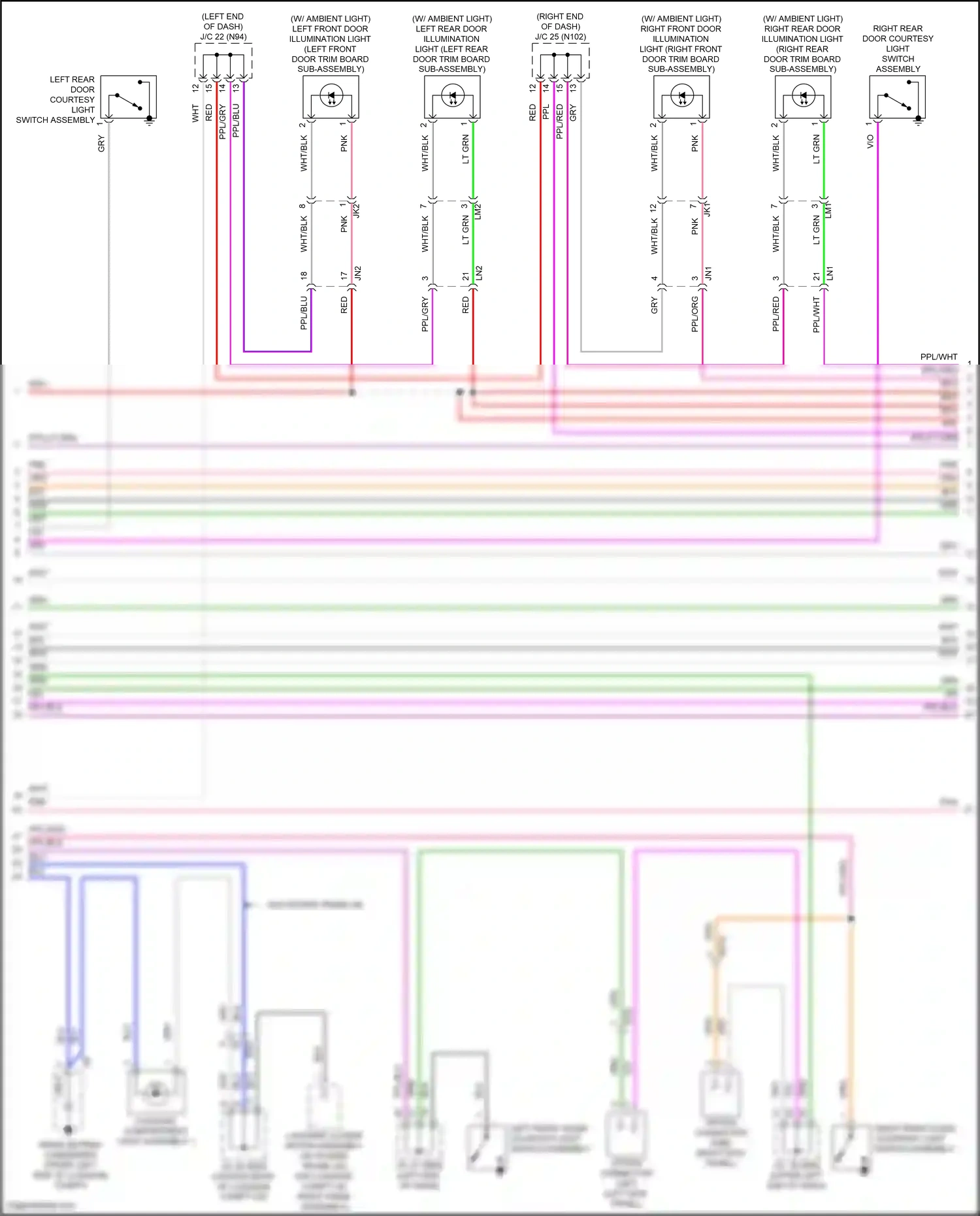 Wiring diagram blu for Lexus ES XV70 facelift (2021-2024) (23 of 159)