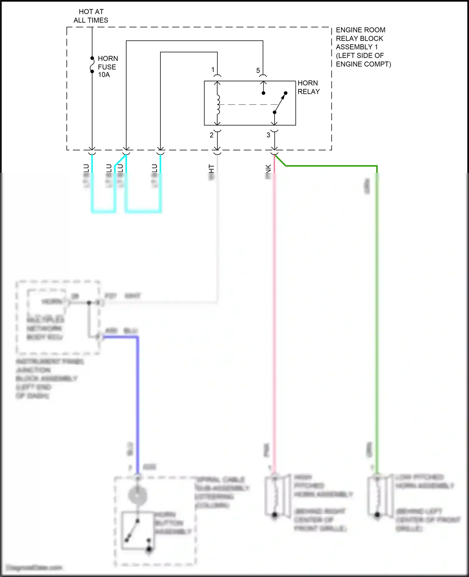 Wiring diagram blu for Lexus ES XV70 facelift (2021-2024) (44 of 159)