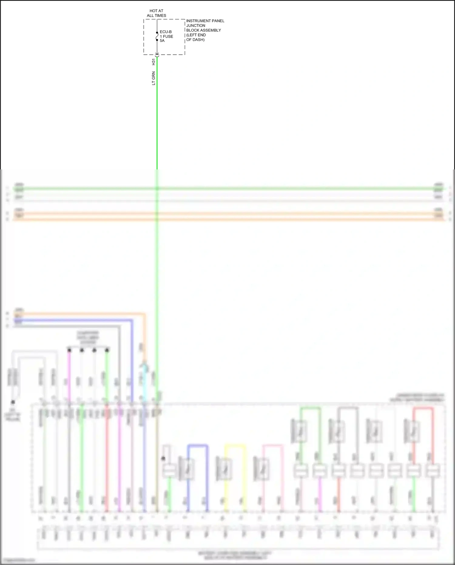Wiring diagram blu for Lexus ES XV70 facelift (2021-2024) (145 of 159)