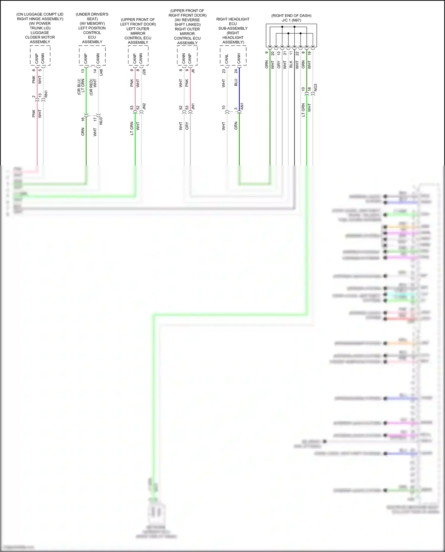 Wiring diagram blu for Lexus ES XV70 facelift (2021-2024) (32 of 159)