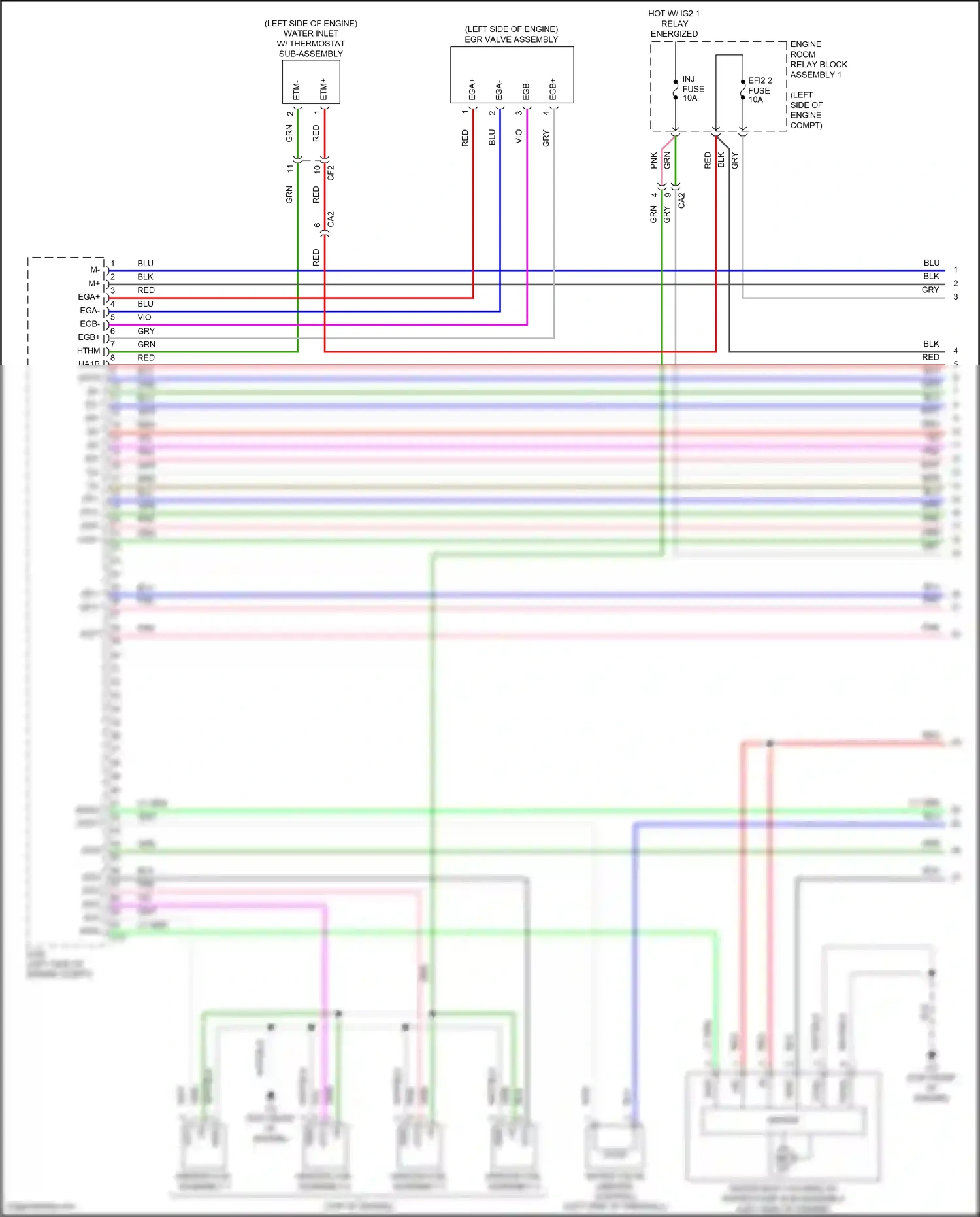 Wiring diagram blu for Lexus ES XV70 facelift (2021-2024) (108 of 159)