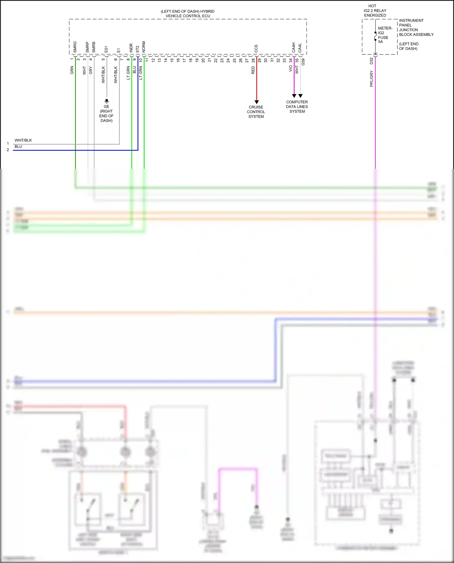 Wiring diagram blu for Lexus ES XV70 facelift (2021-2024) (130 of 159)