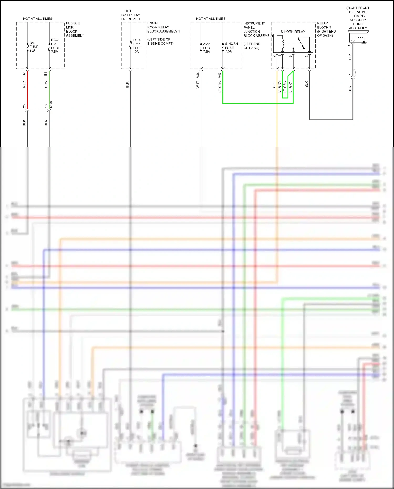 Wiring diagram blu for Lexus ES XV70 facelift (2021-2024) (17 of 159)