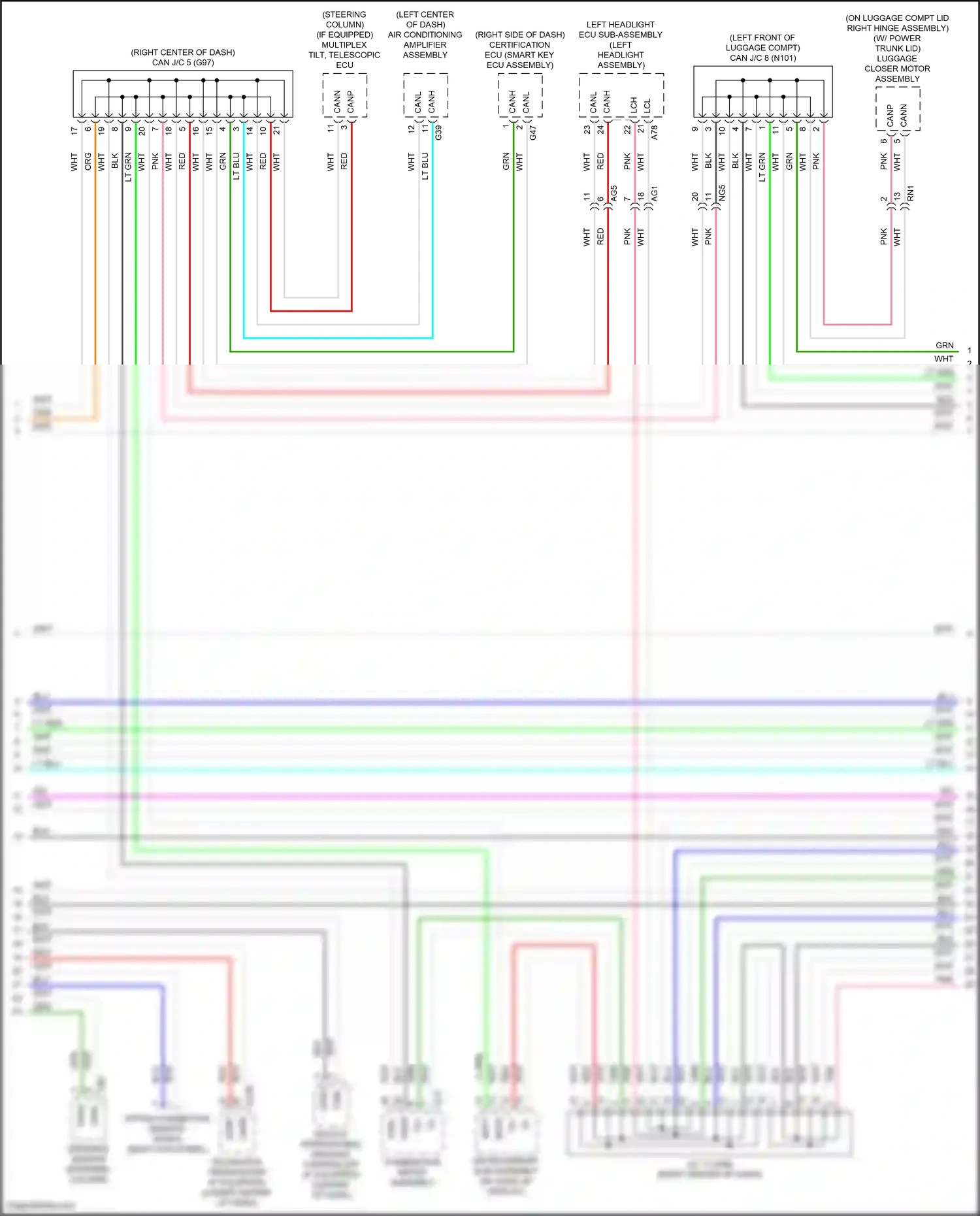 Wiring diagram combination meter assembly for Lexus ES XV70 facelift (2021-2024) (22 of 43)